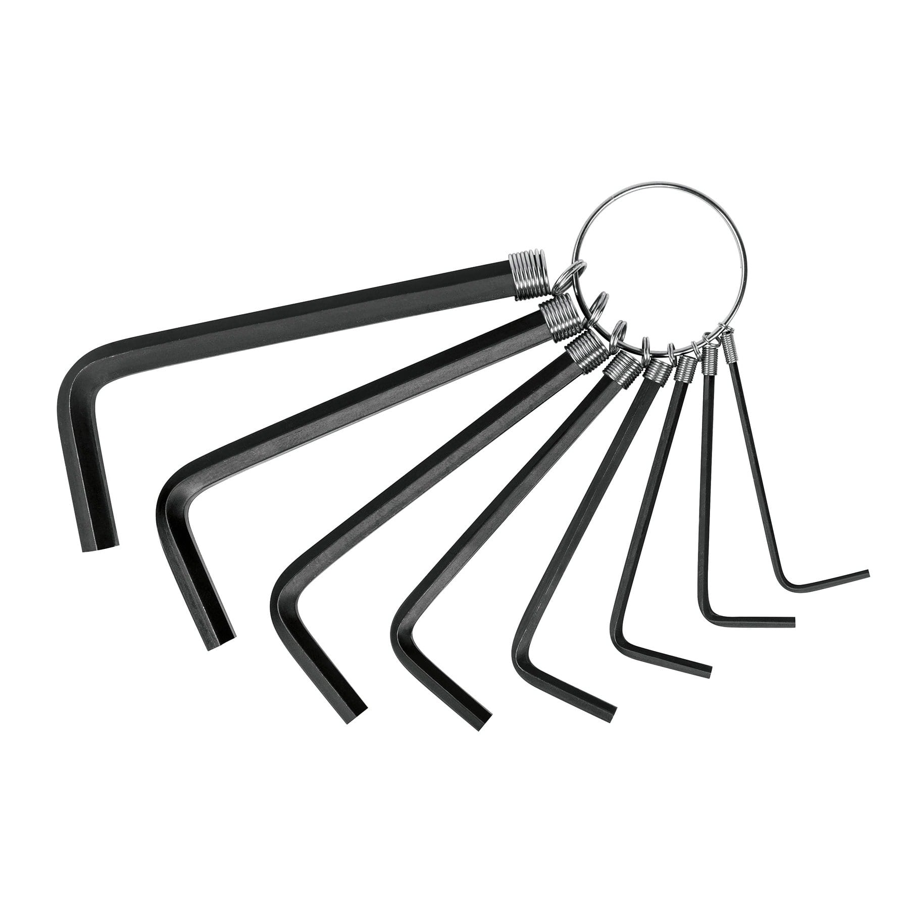 Juego de 8 llaves hexagonales mm, tipo llavero, PRETUL