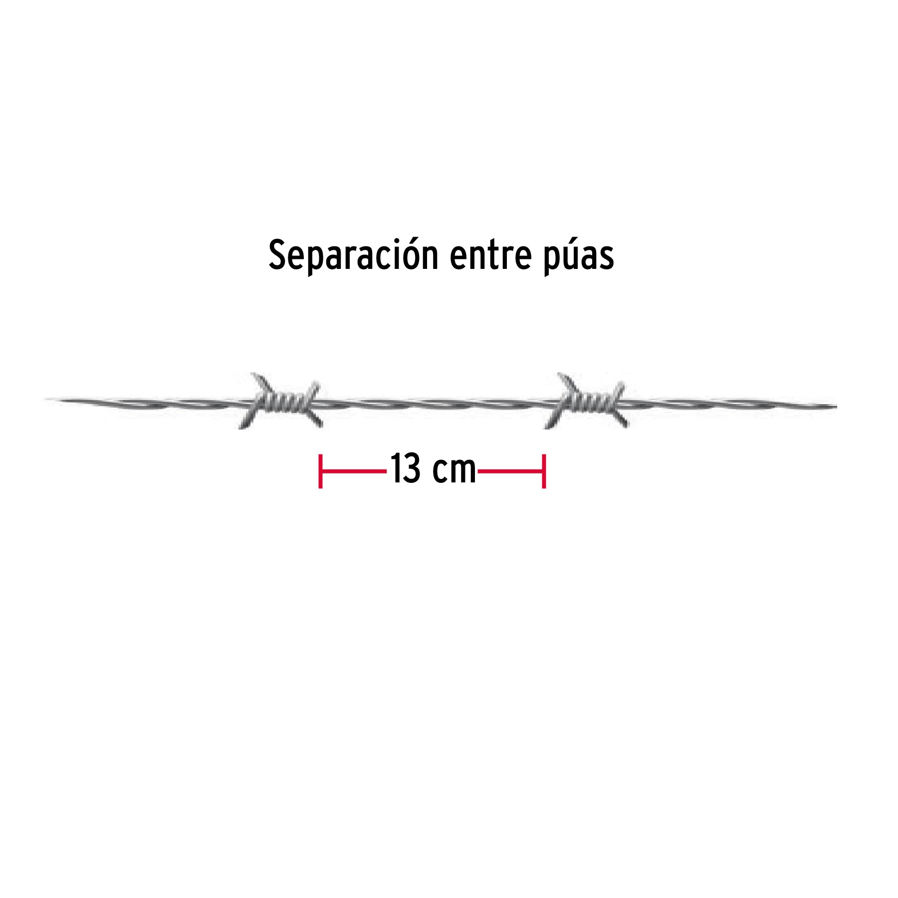 Rollo de alambre de púas 360m calibre 15.5, FIERO