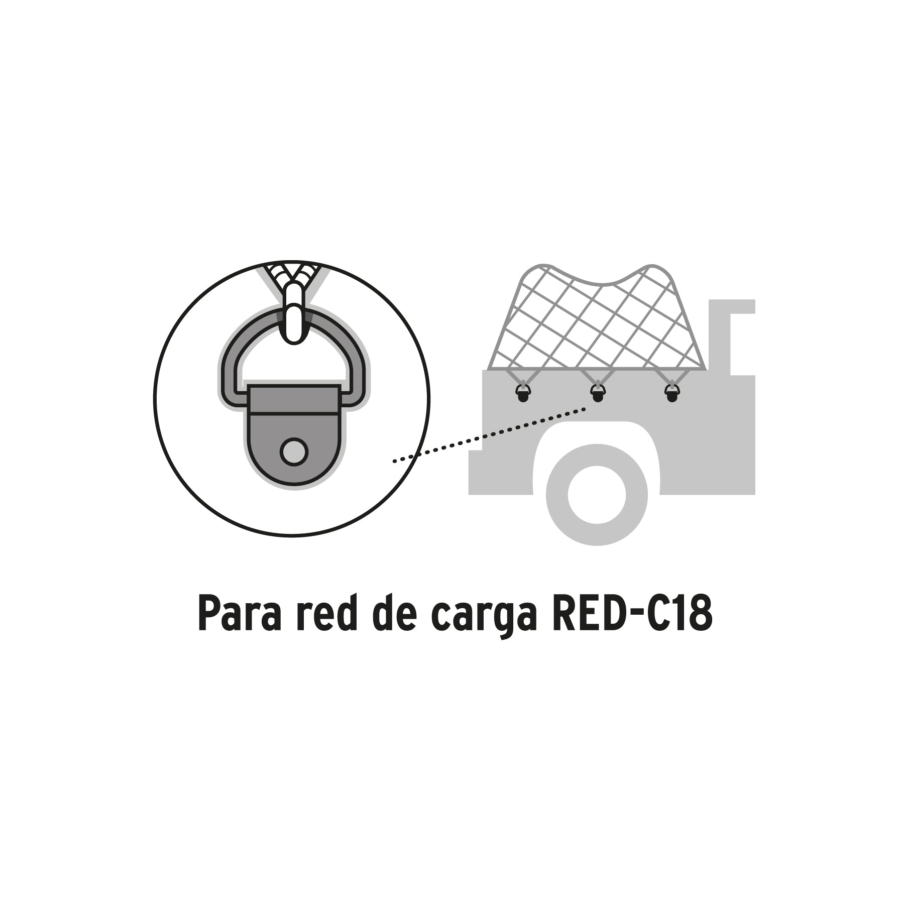 12 anclajes para amarre de carga, anillo en "D" espesor 1/8"