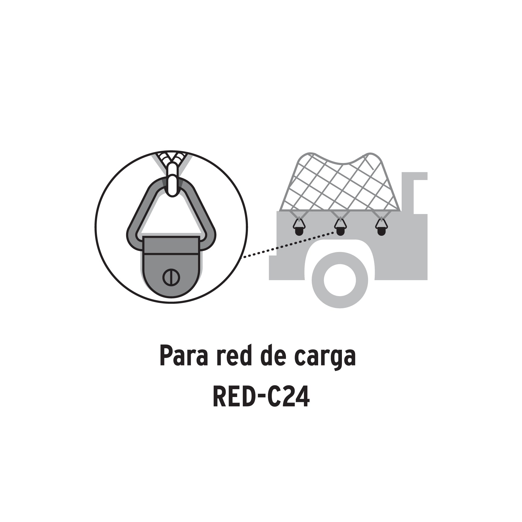 10 anclajes para amarre de carga, anillo en "V" espesor 1/4"