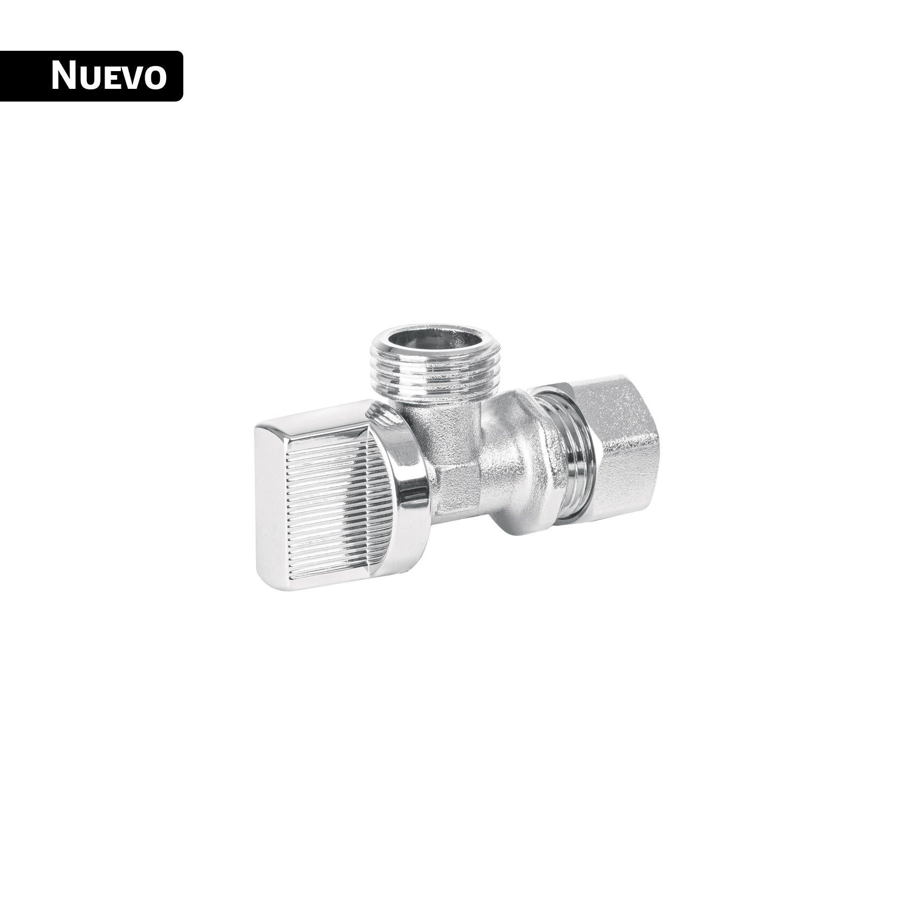 Llave angular 1/2", 1/4 de vuelta, barrilito, BASIC