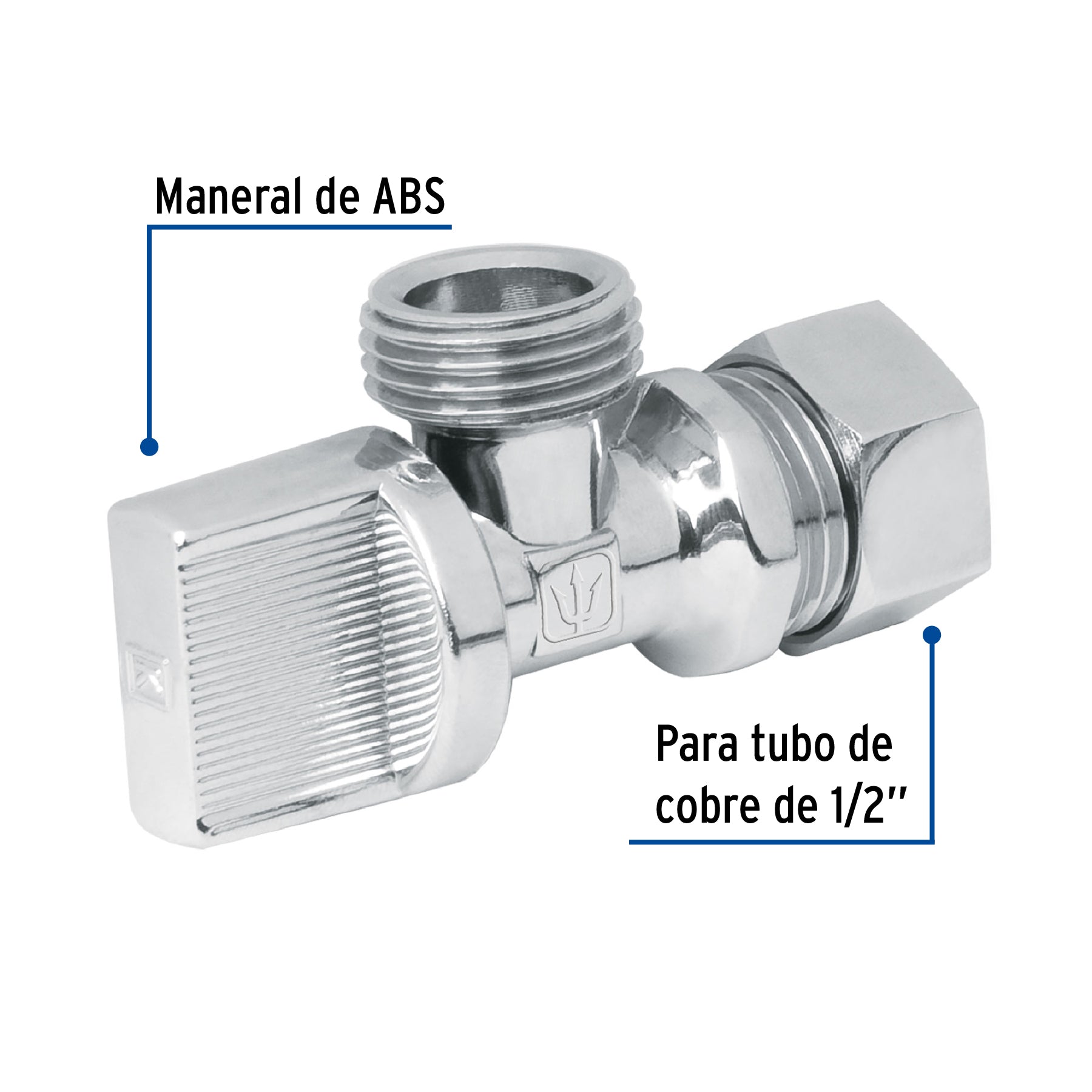 Llave angular 1/2", 1/4 de vuelta, barrilito, FOSET