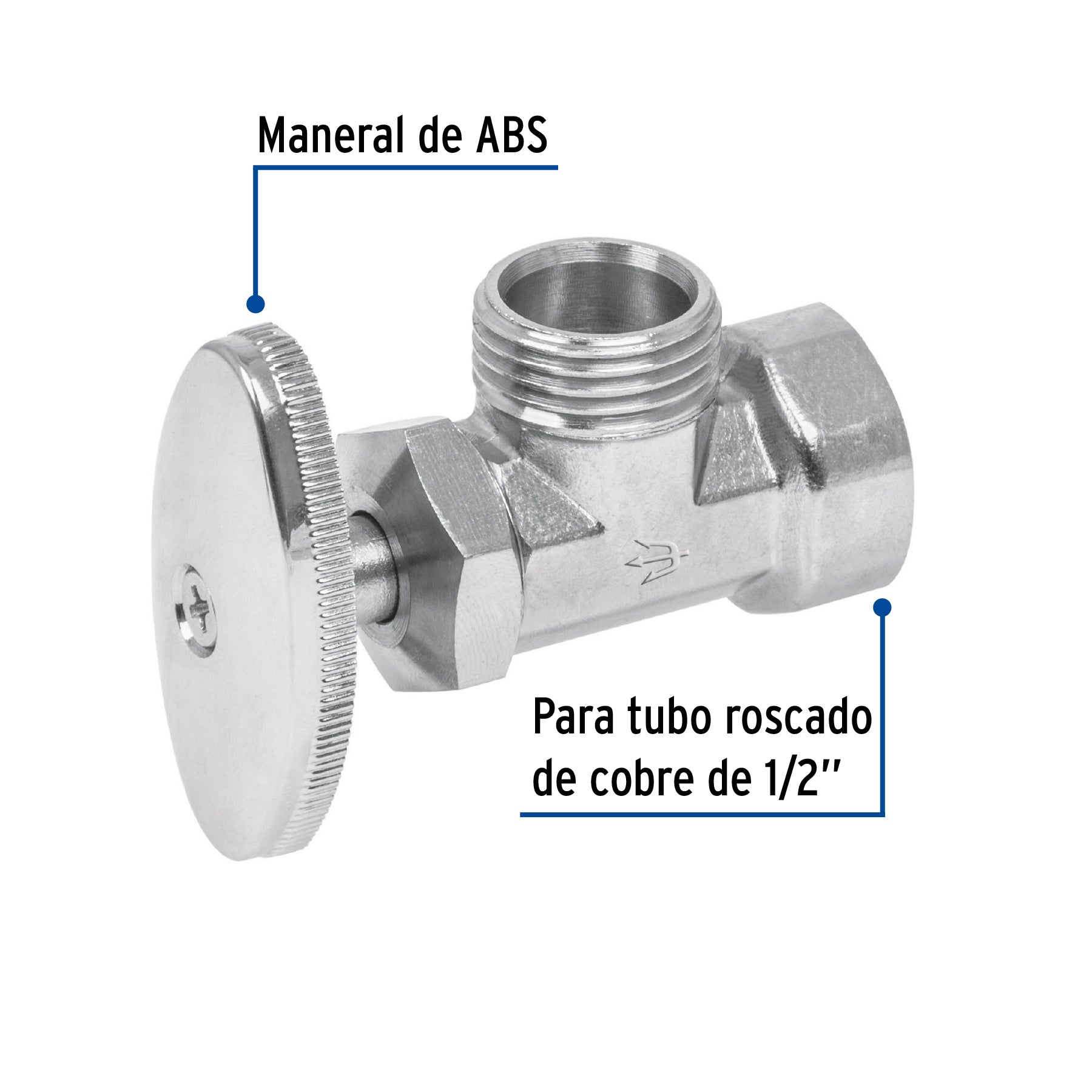 Llave angular 1/2", multivuelta, roscable, FOSET