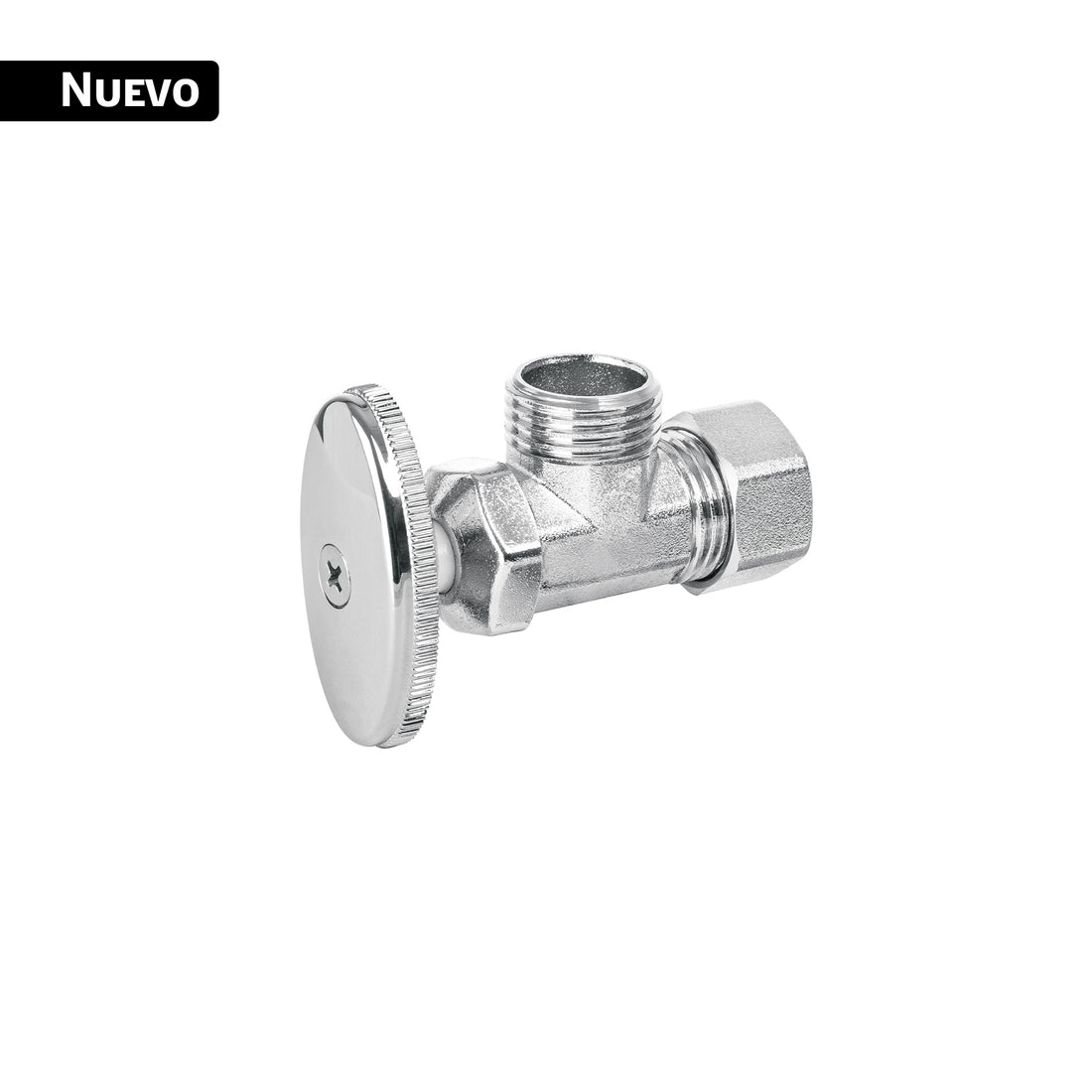 Llave angular 1/2", multivuelta, barrilito, BASIC