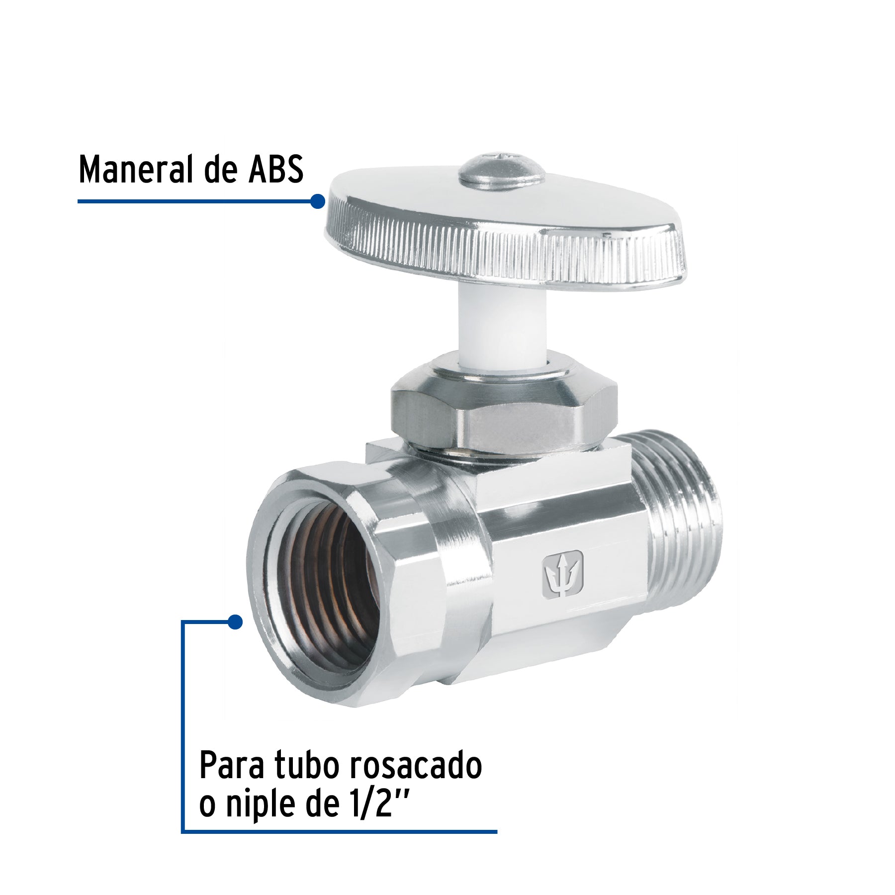 Llave angular recta 1/2",multivuelta, roscable, FOSET