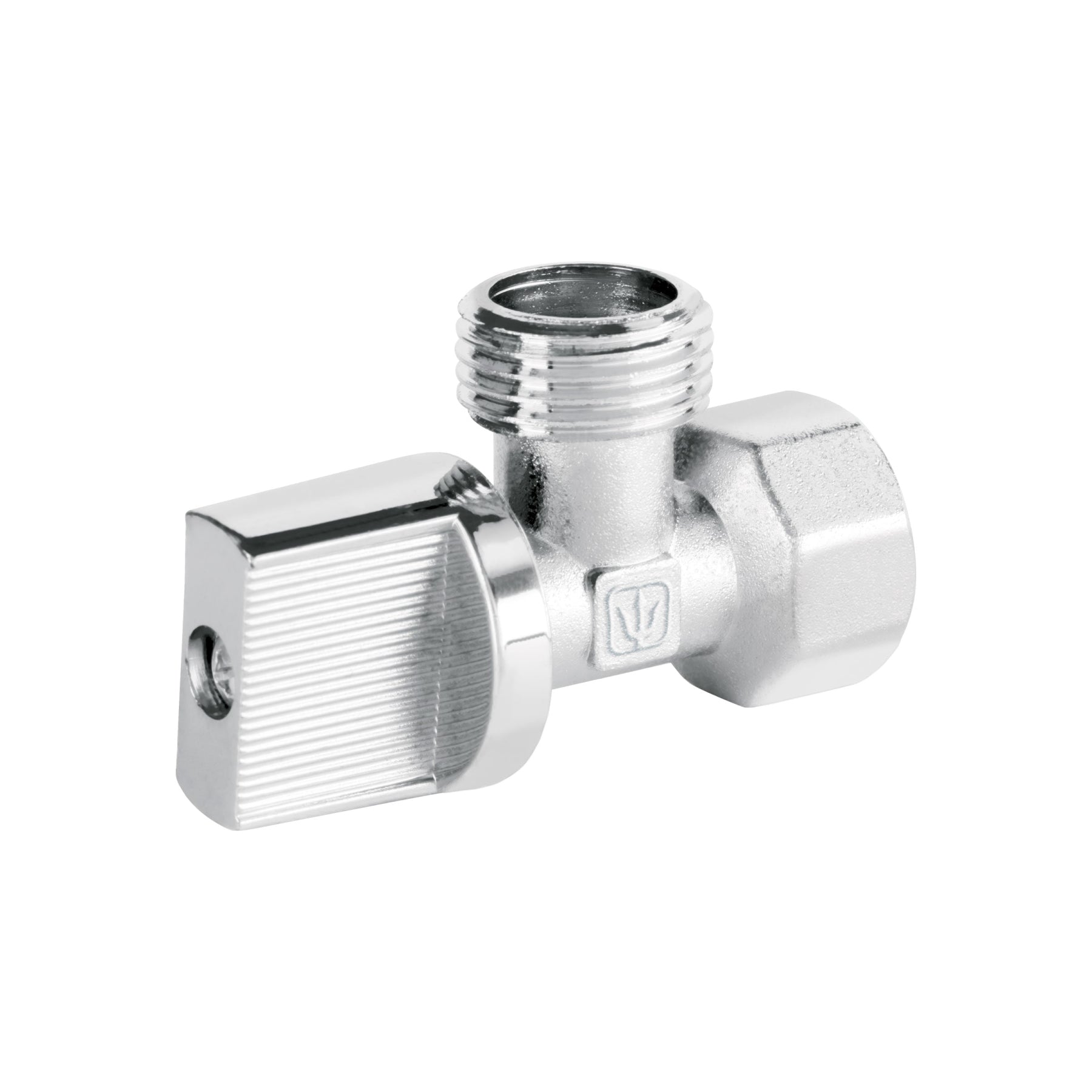 Llave angular 1/2", 1/4 de vuelta, roscable, blíster, BASIC