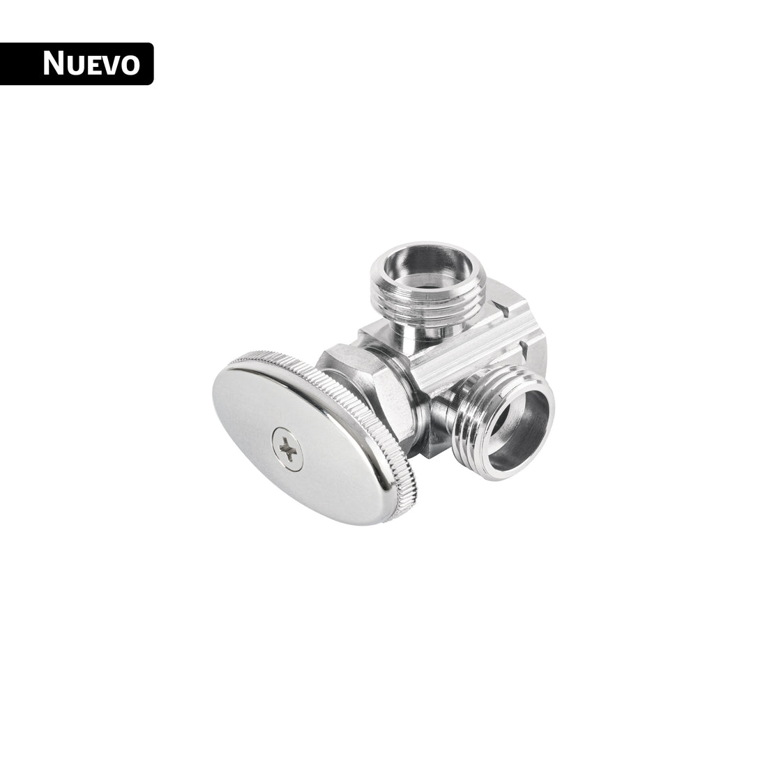 Llave ang. doble salida 1/2", multivuelta, roscable, FOSET