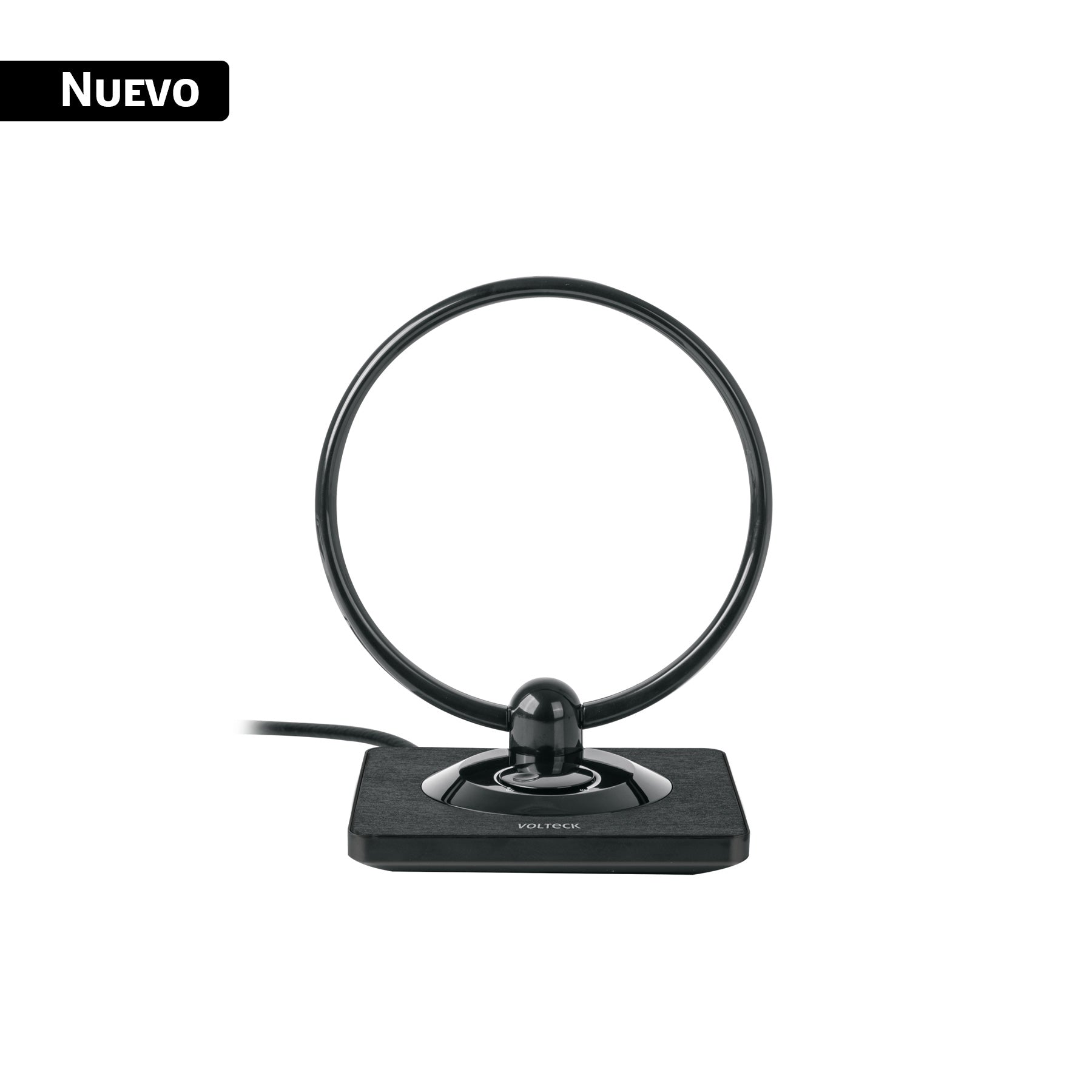 Antena interior para TV HD, tipo aro, 30 dB, VOLTECK