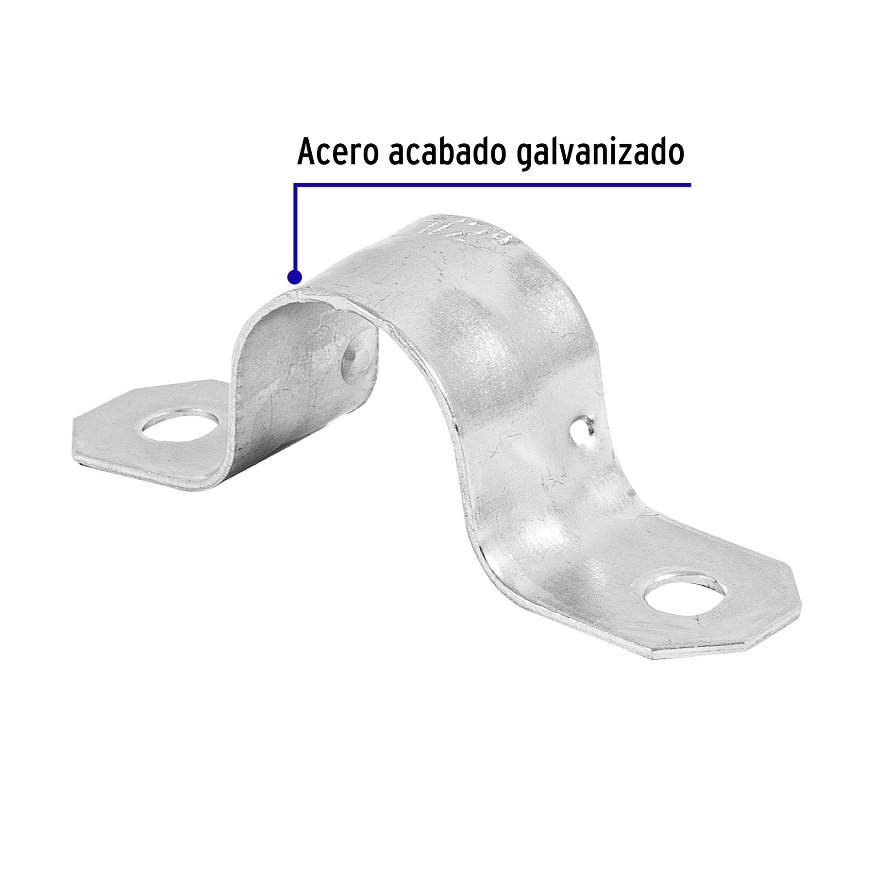 Bolsa c/10 abrazaderas tipo omega 1/2" p/tubo pared delgada