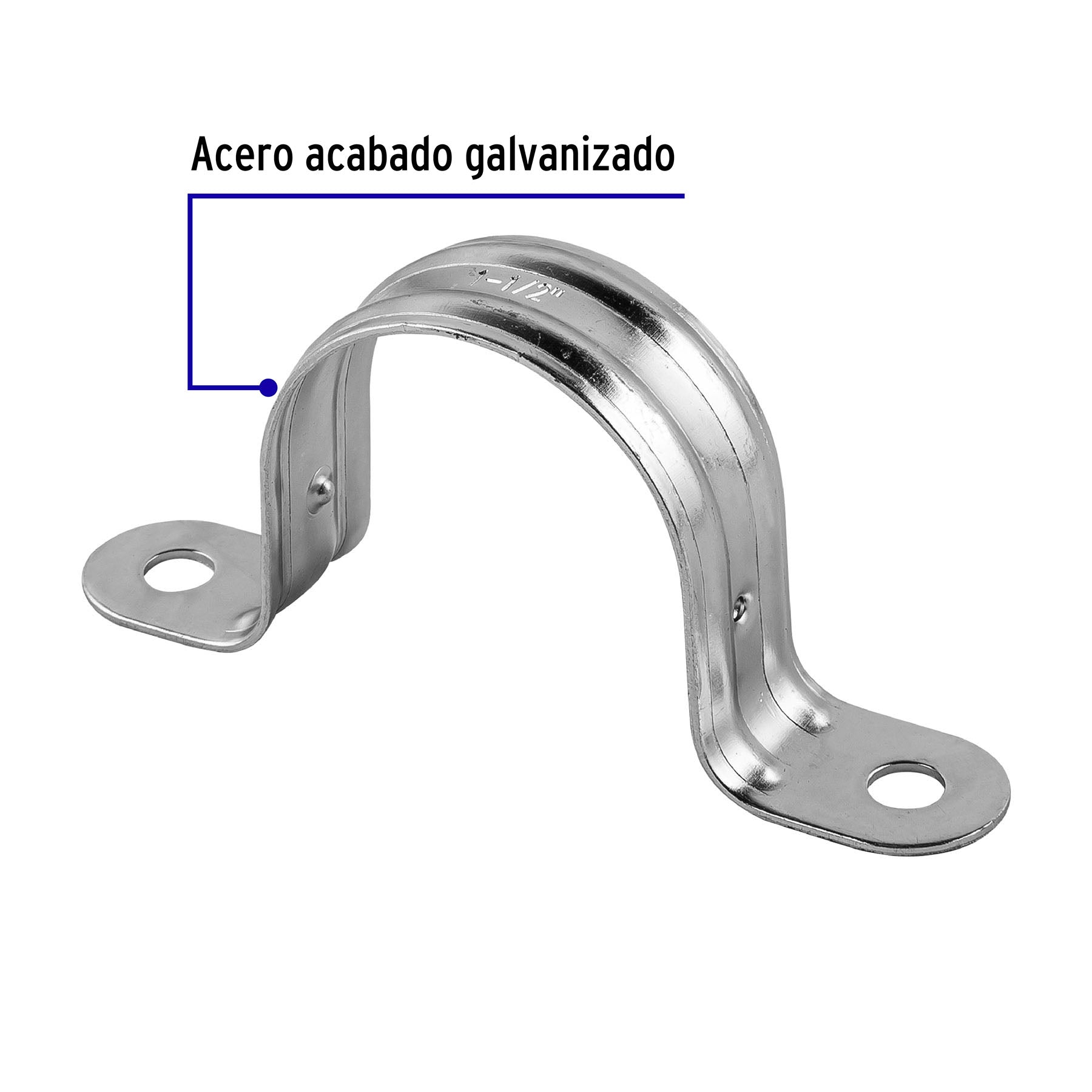 Bolsa c/5 abrazaderas tipo omega 1-1/2" p/tubo pared delgada