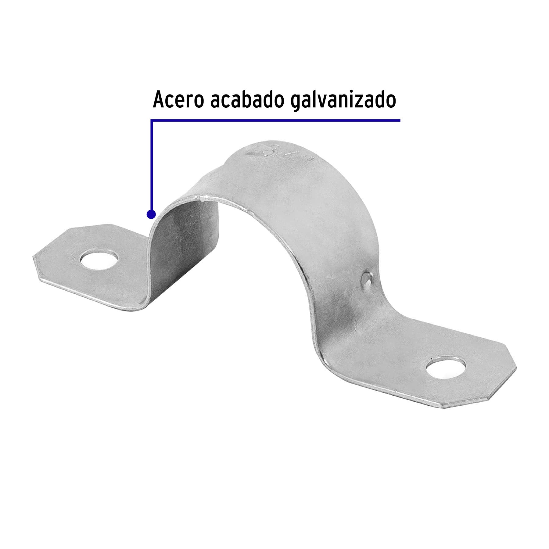 Bolsa c/10 abrazaderas tipo omega 3/4" p/tubo pared delgada