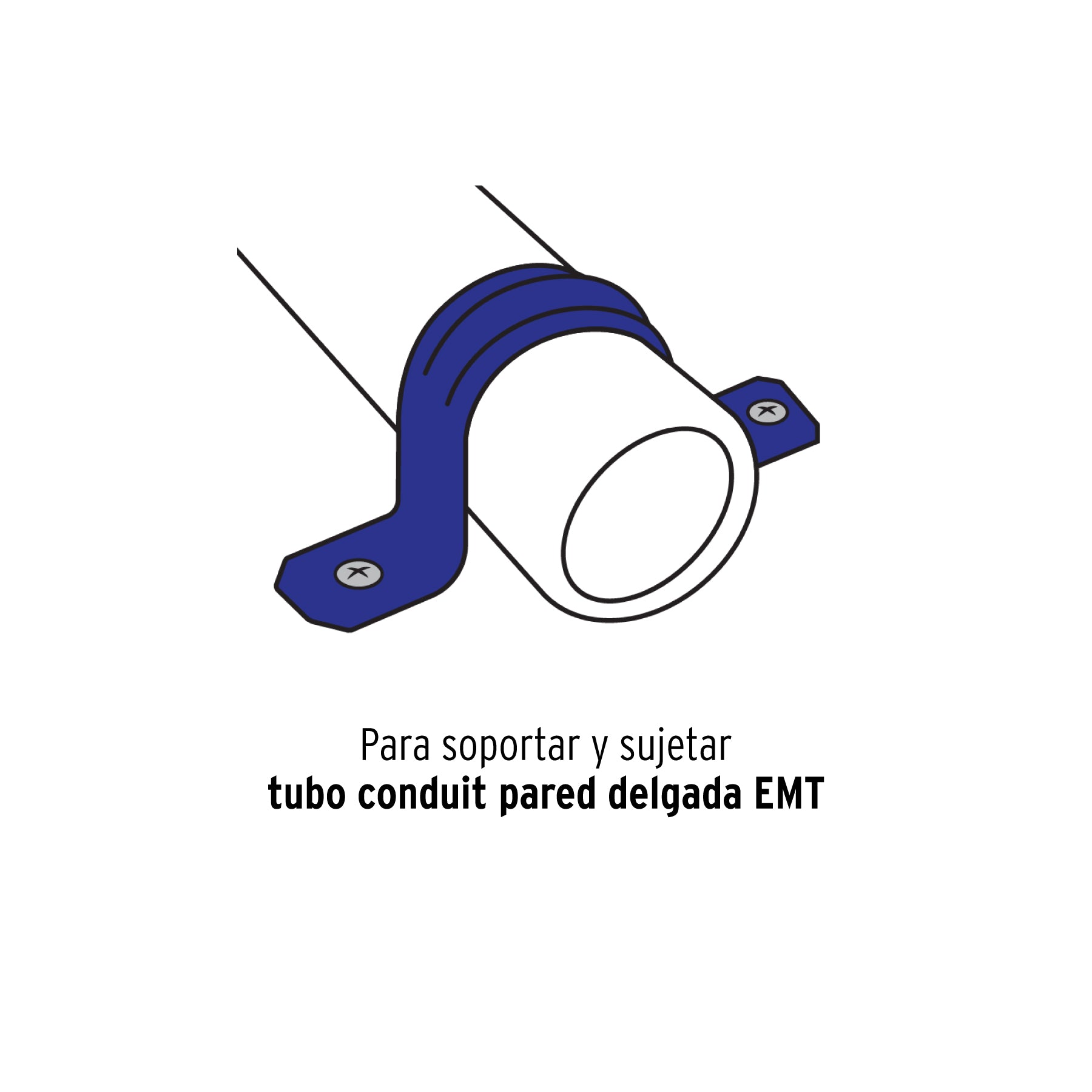 Bolsa c/5 abrazaderas tipo omega 3" p/tubo pared delgada