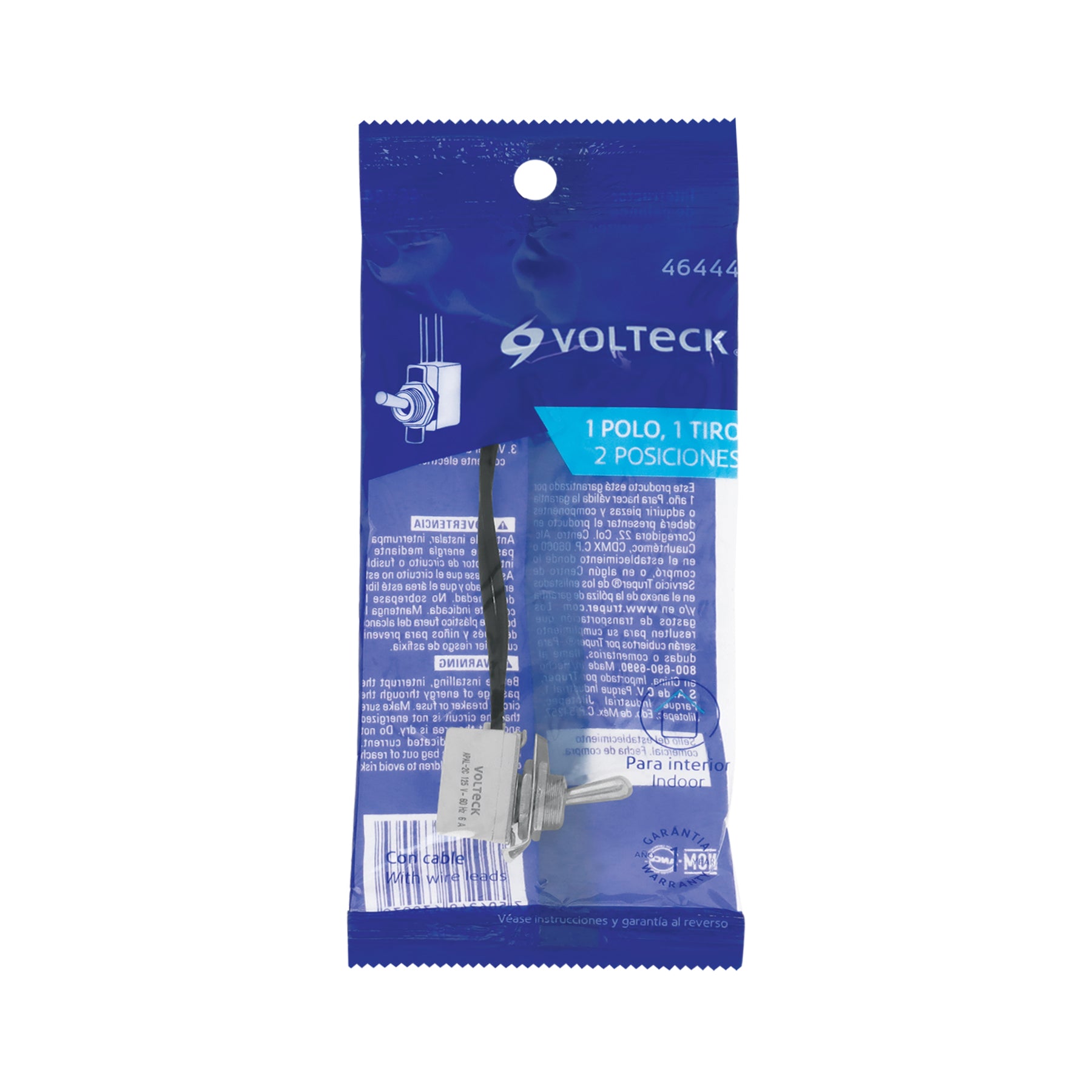 Interruptor de palanca con cable, 1 polo, on-off, VOLTECK