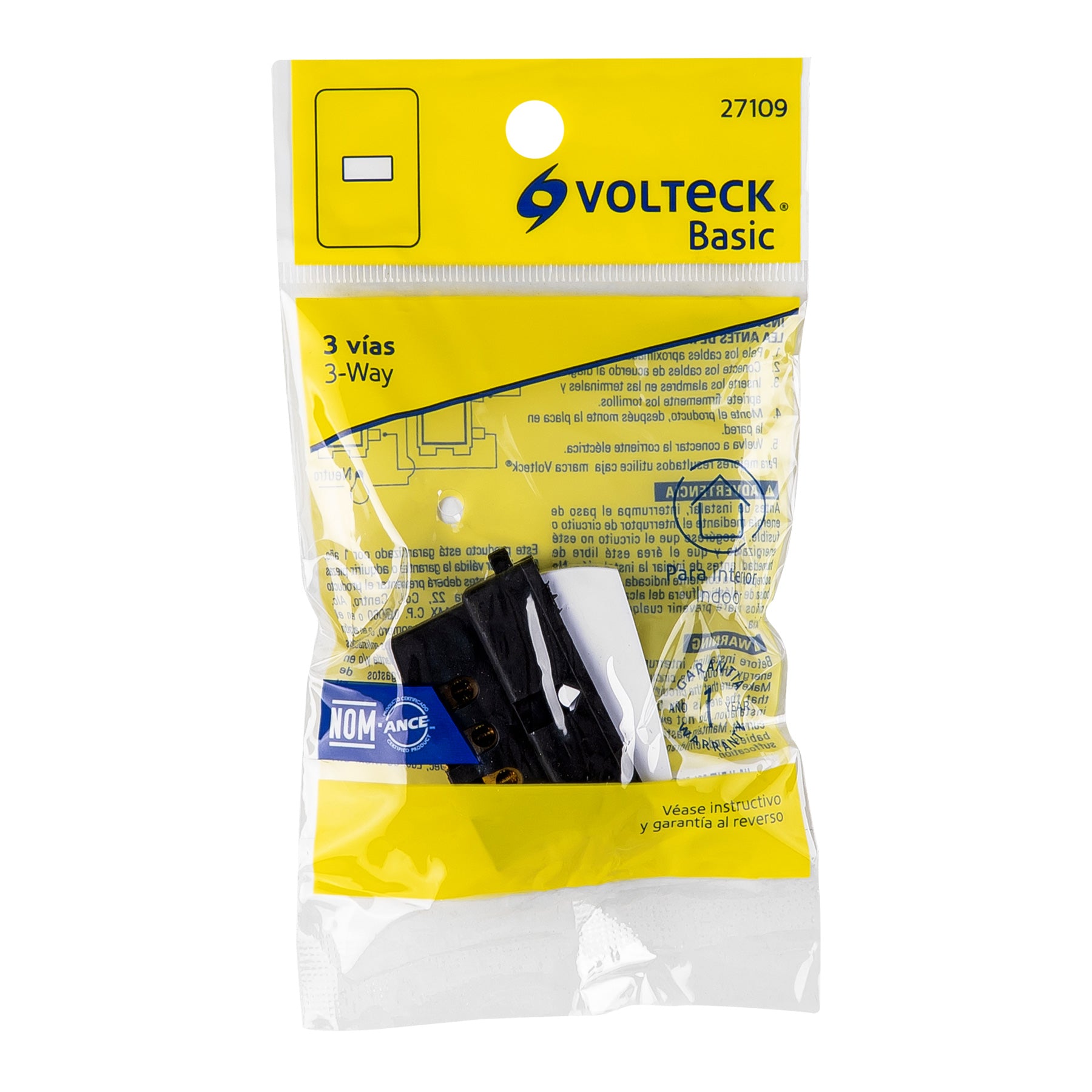 Interruptor de 3 vías, VOLTECK BASIC