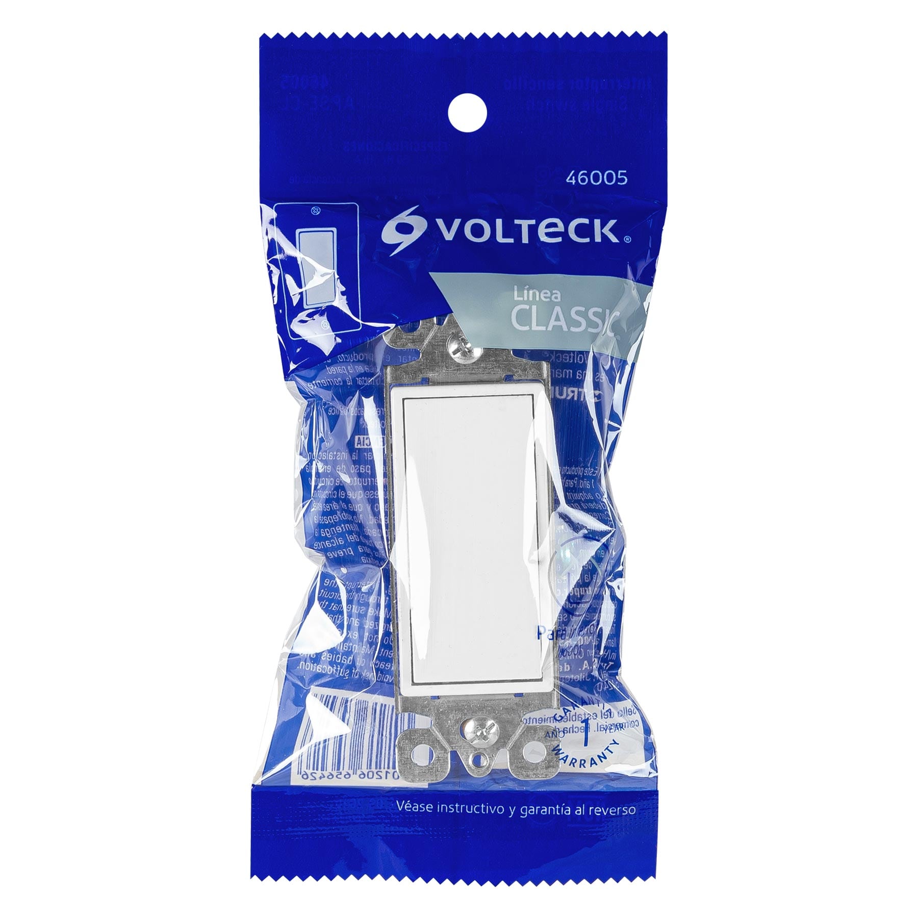 Interruptor sencillo, línea Classic, VOLTECK