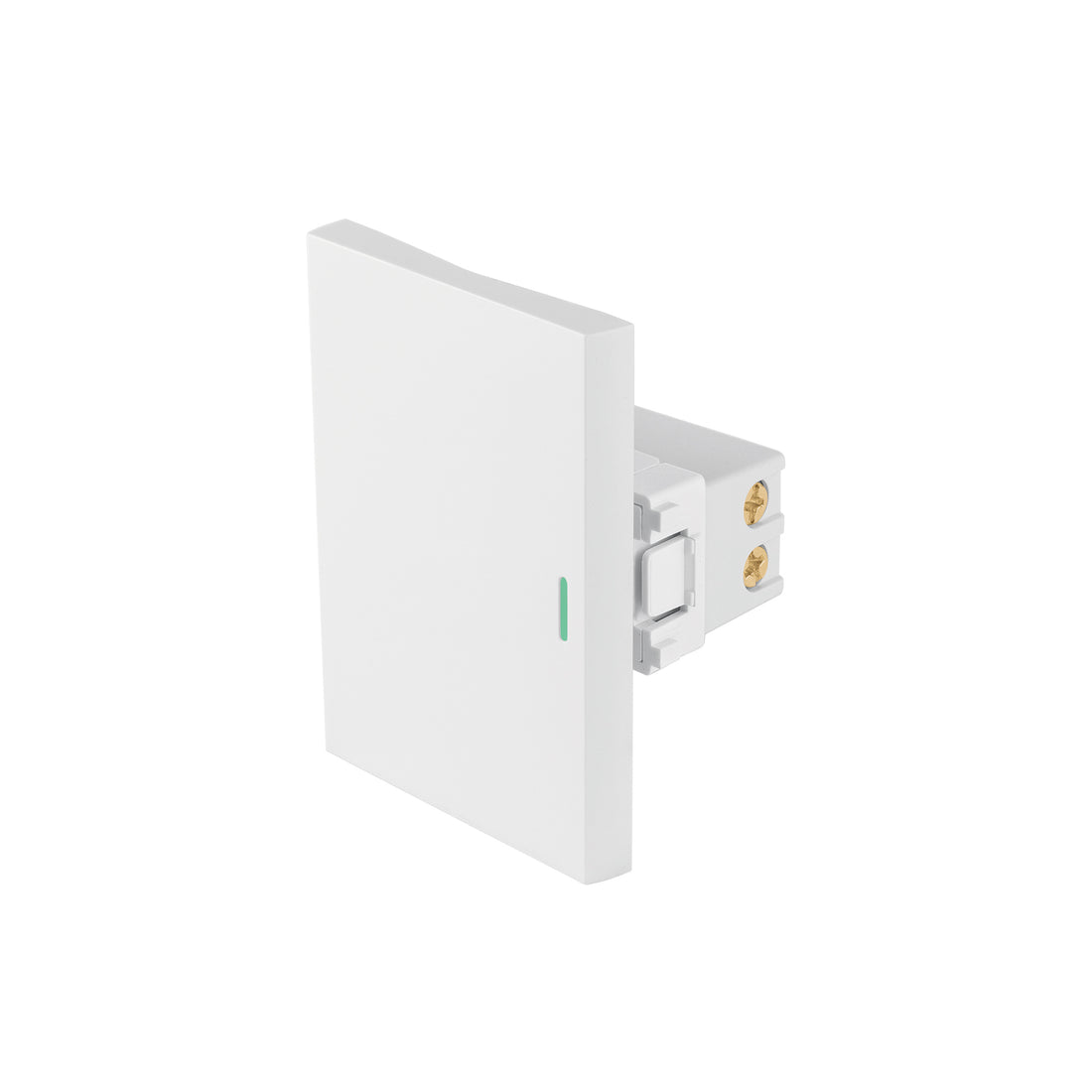 Interruptor sencillo blanco de 3 módulos, línea Lisboa