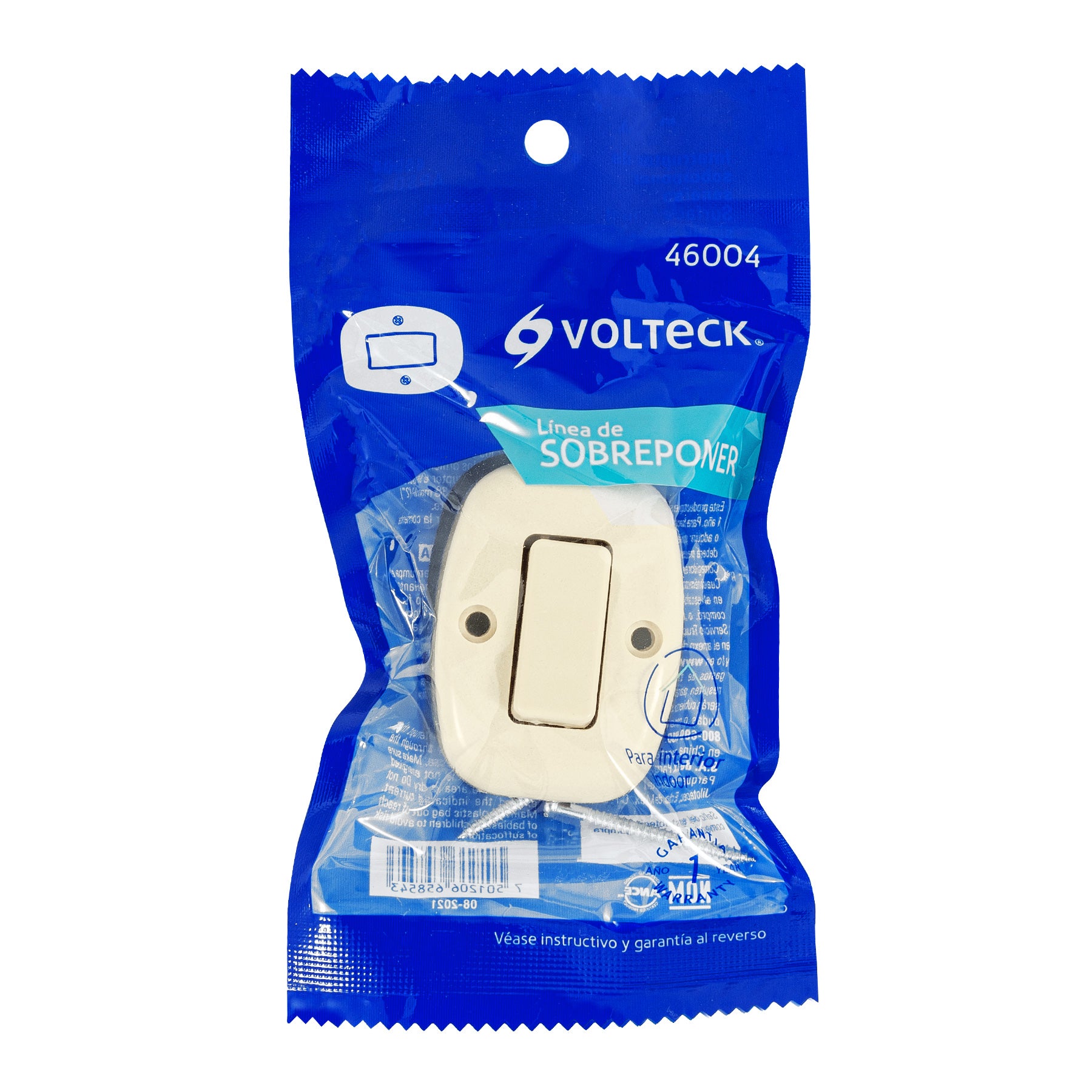 Interruptor de sobreponer sencillo, VOLTECK