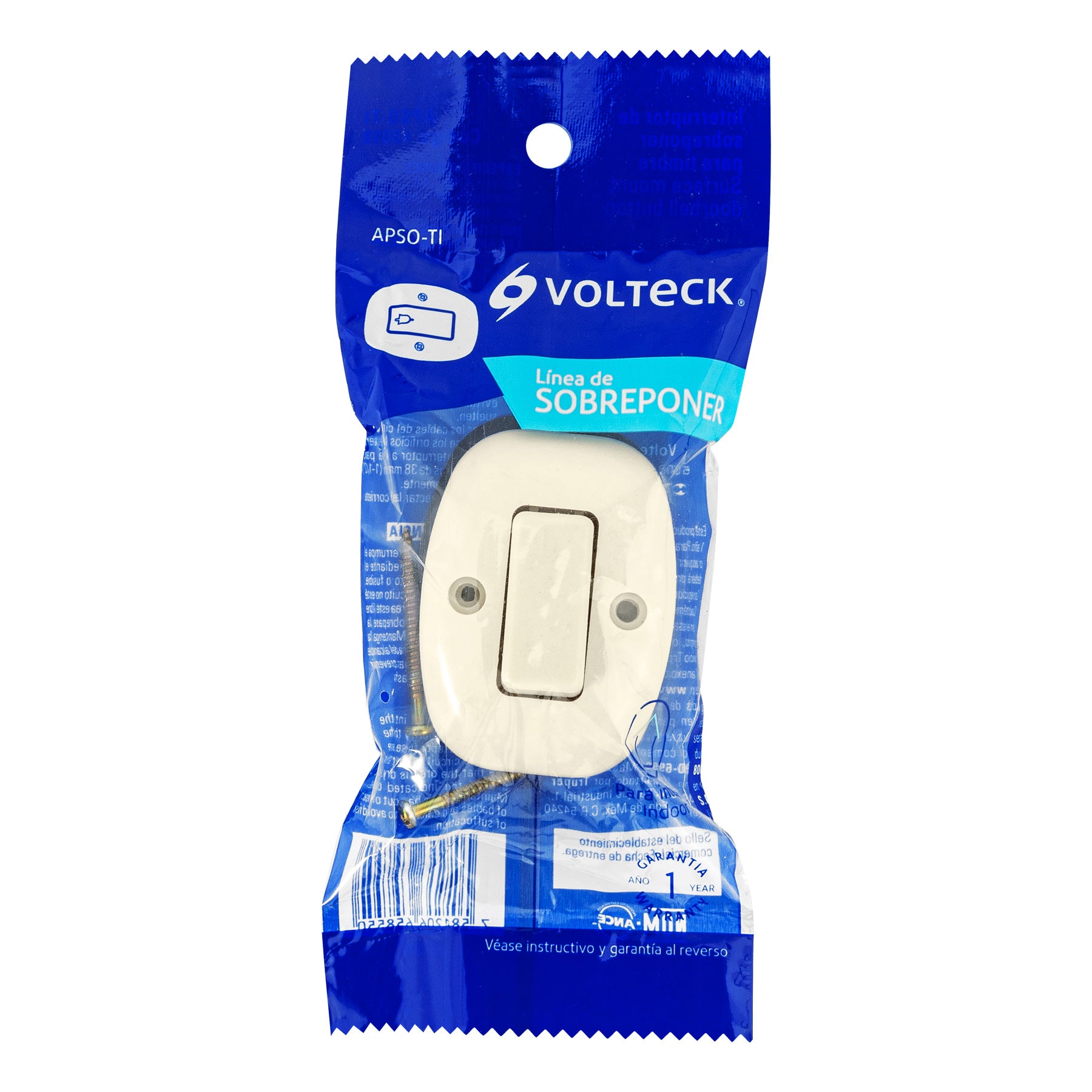 Interruptor de sobreponer para timbre, VOLTECK
