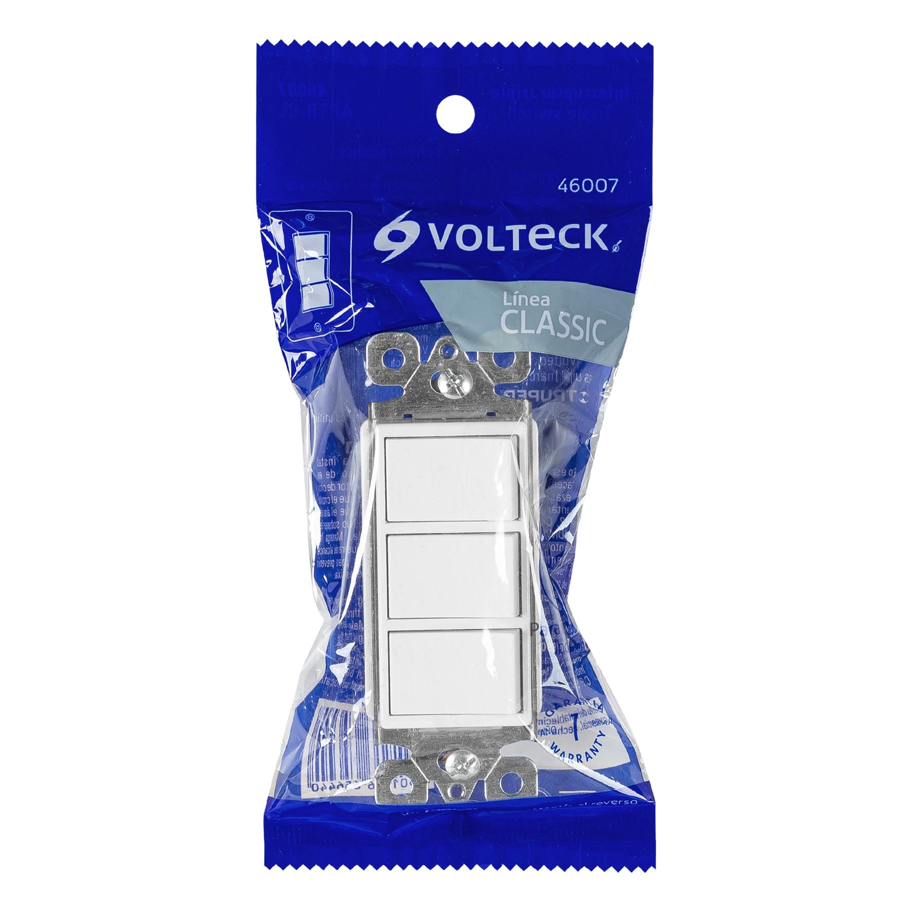 Interruptor triple, línea Classic, VOLTECK