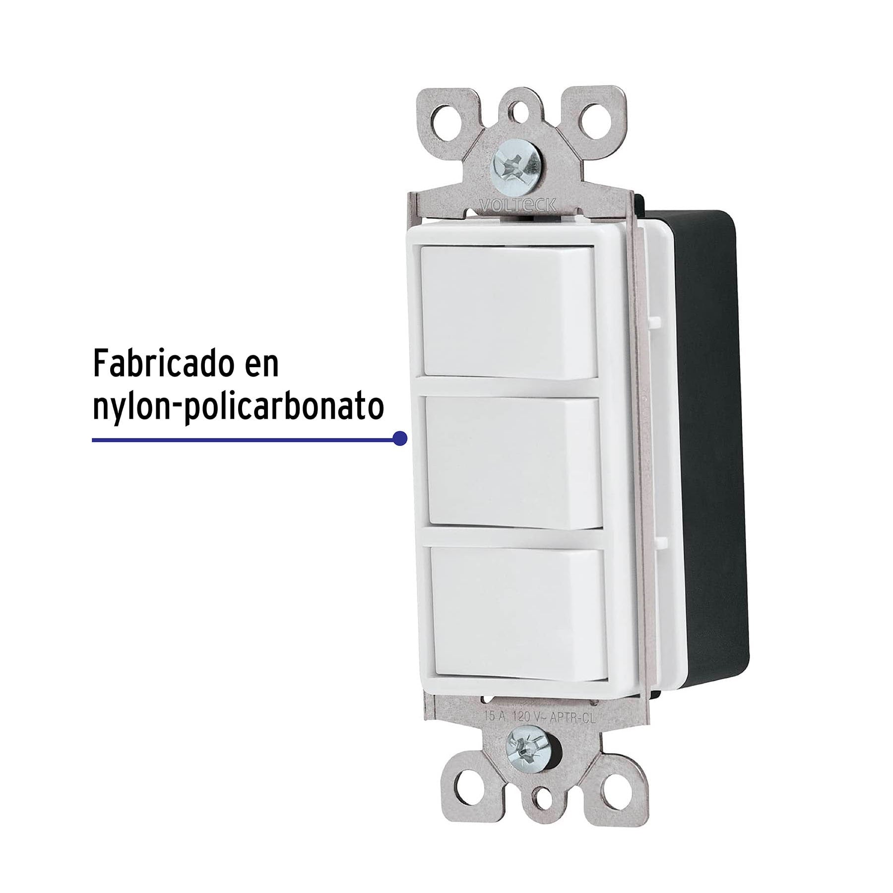 Interruptor triple, línea Classic, VOLTECK