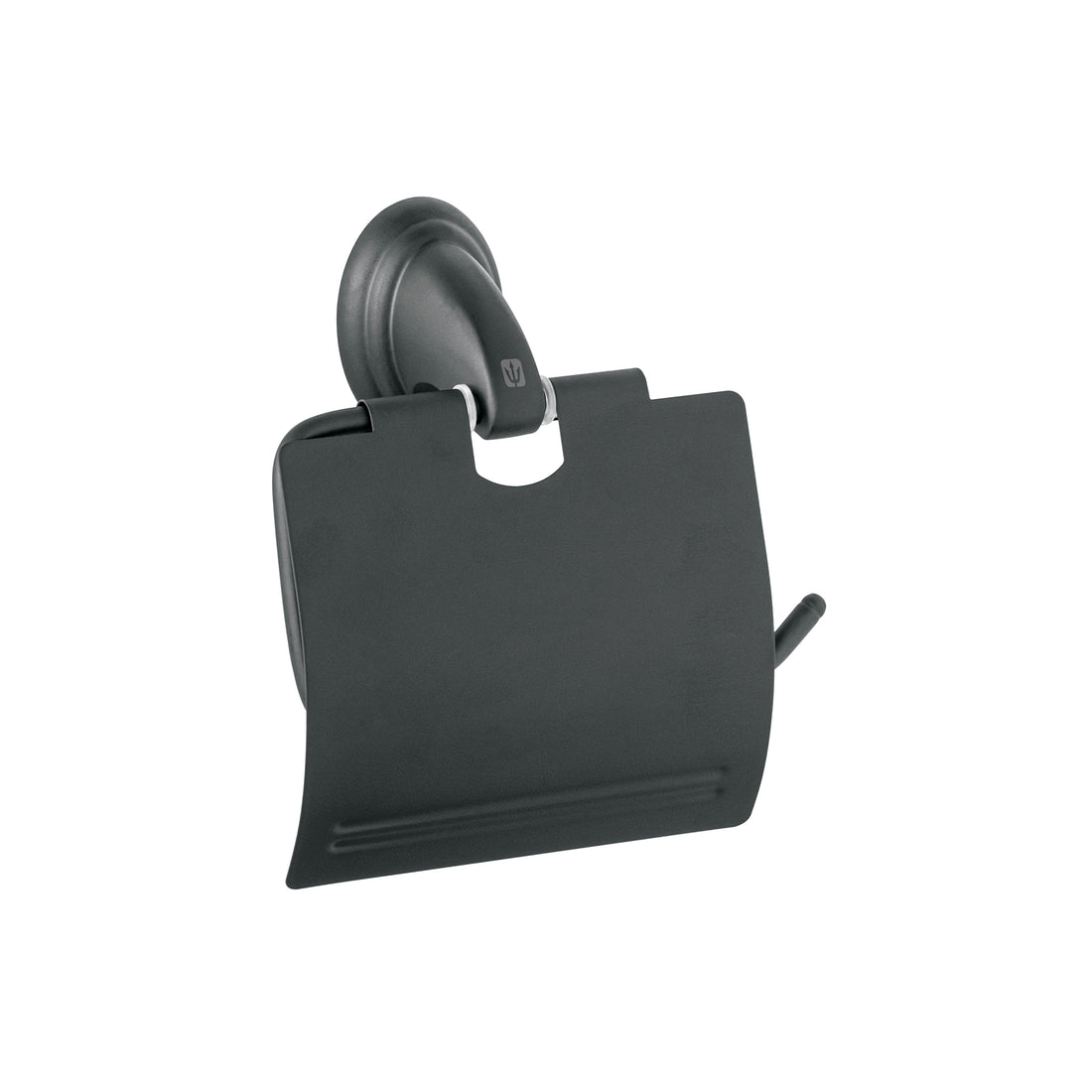 Portarrollo con cubierta, negro, FOSET AQUA