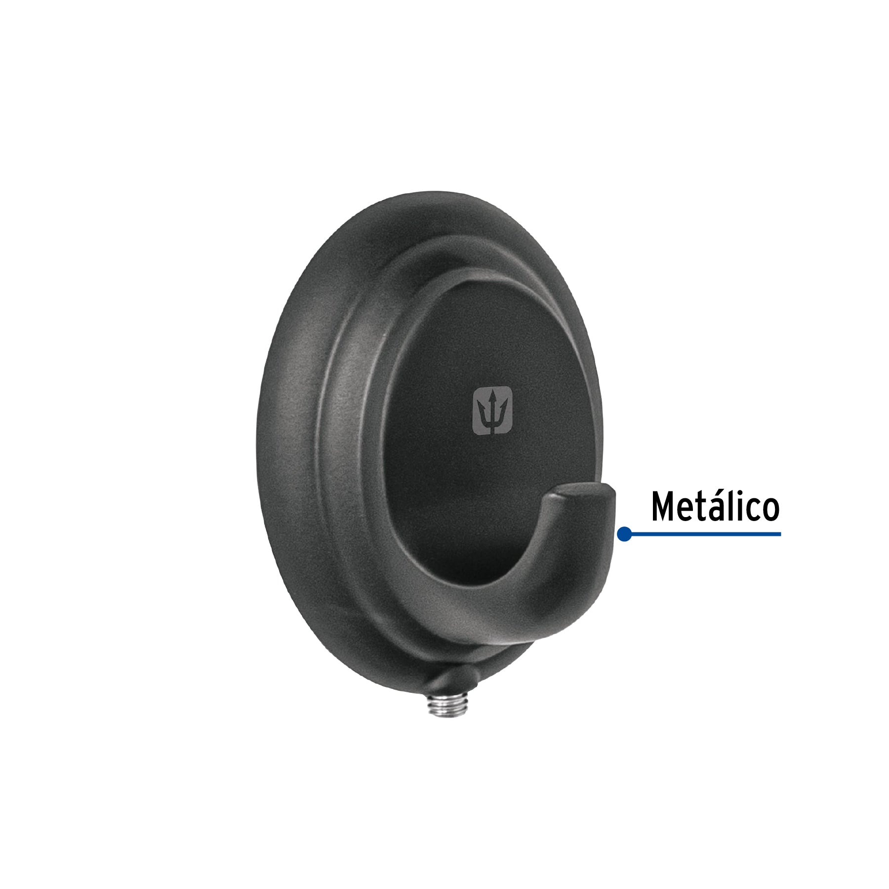 Gancho sencillo para toallas, negro, FOSET AQUA