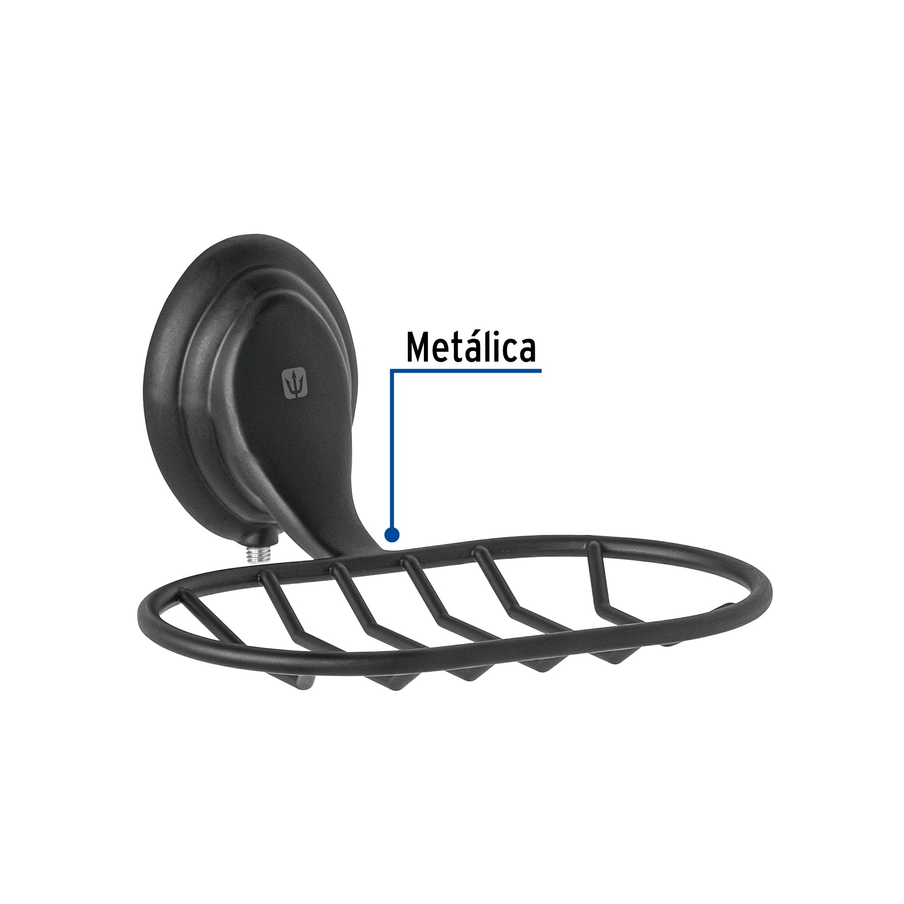 Jabonera de rejilla, negro, FOSET AQUA