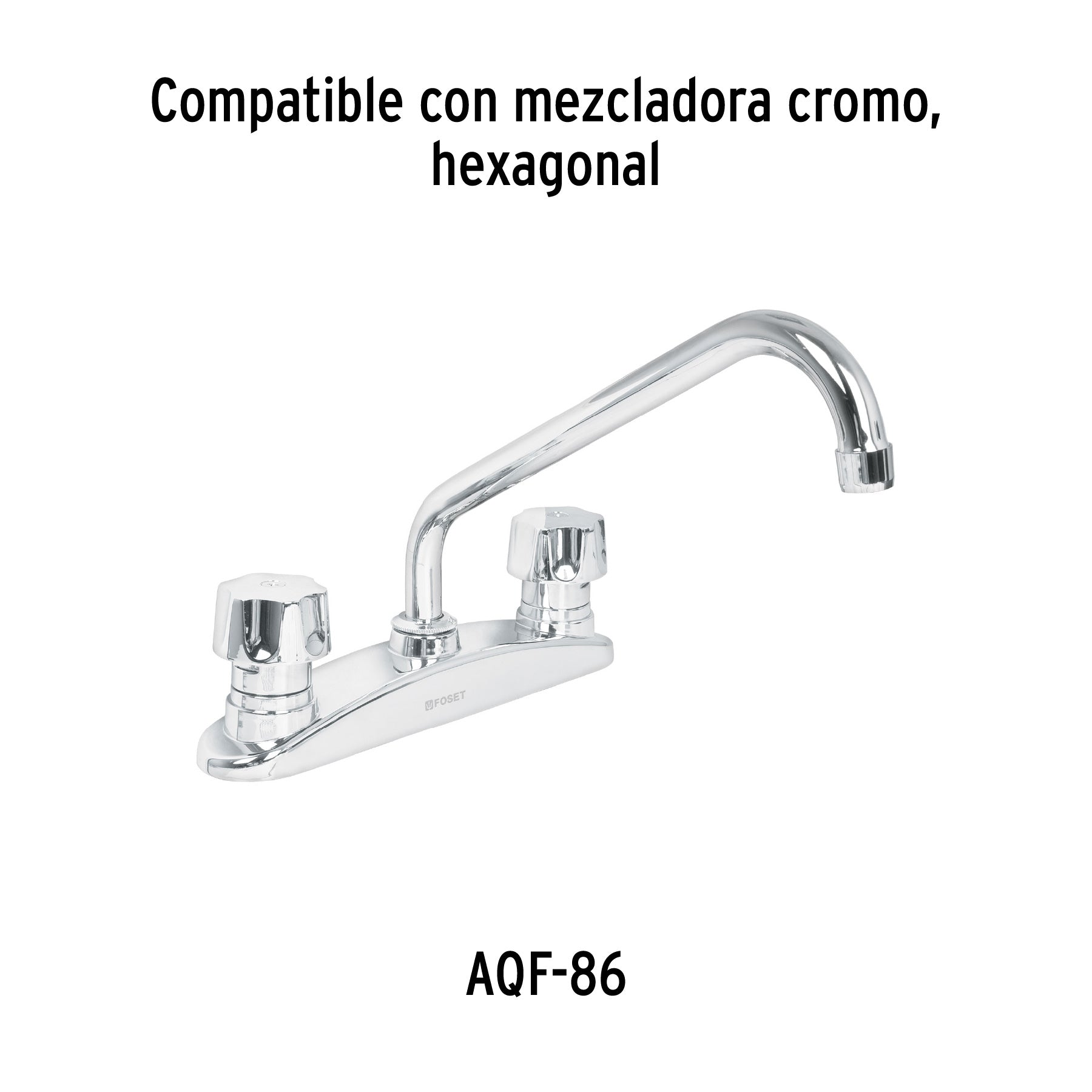 Cuello estándar para mezcladora de fregadero, cromo, AQUA
