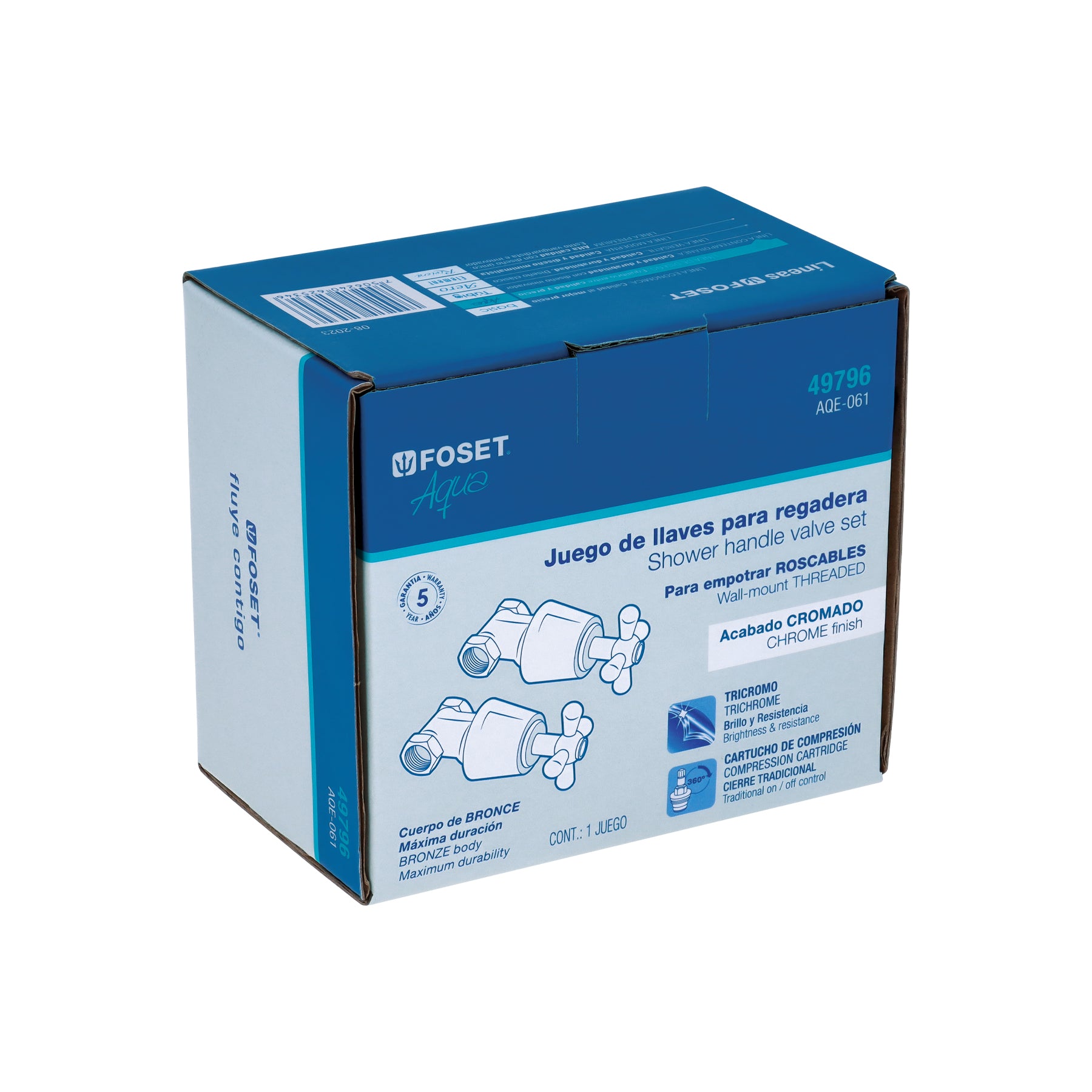 Juego llaves empotrar roscables, cruceta, AQUA