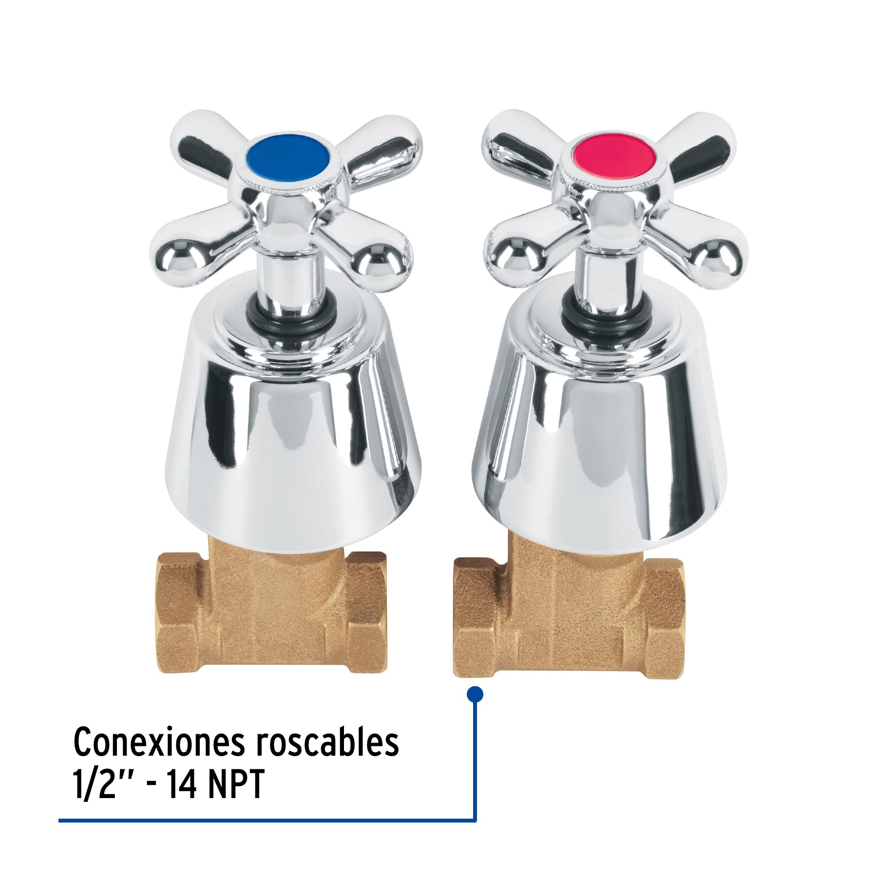 Juego llaves empotrar roscables, cruceta, AQUA