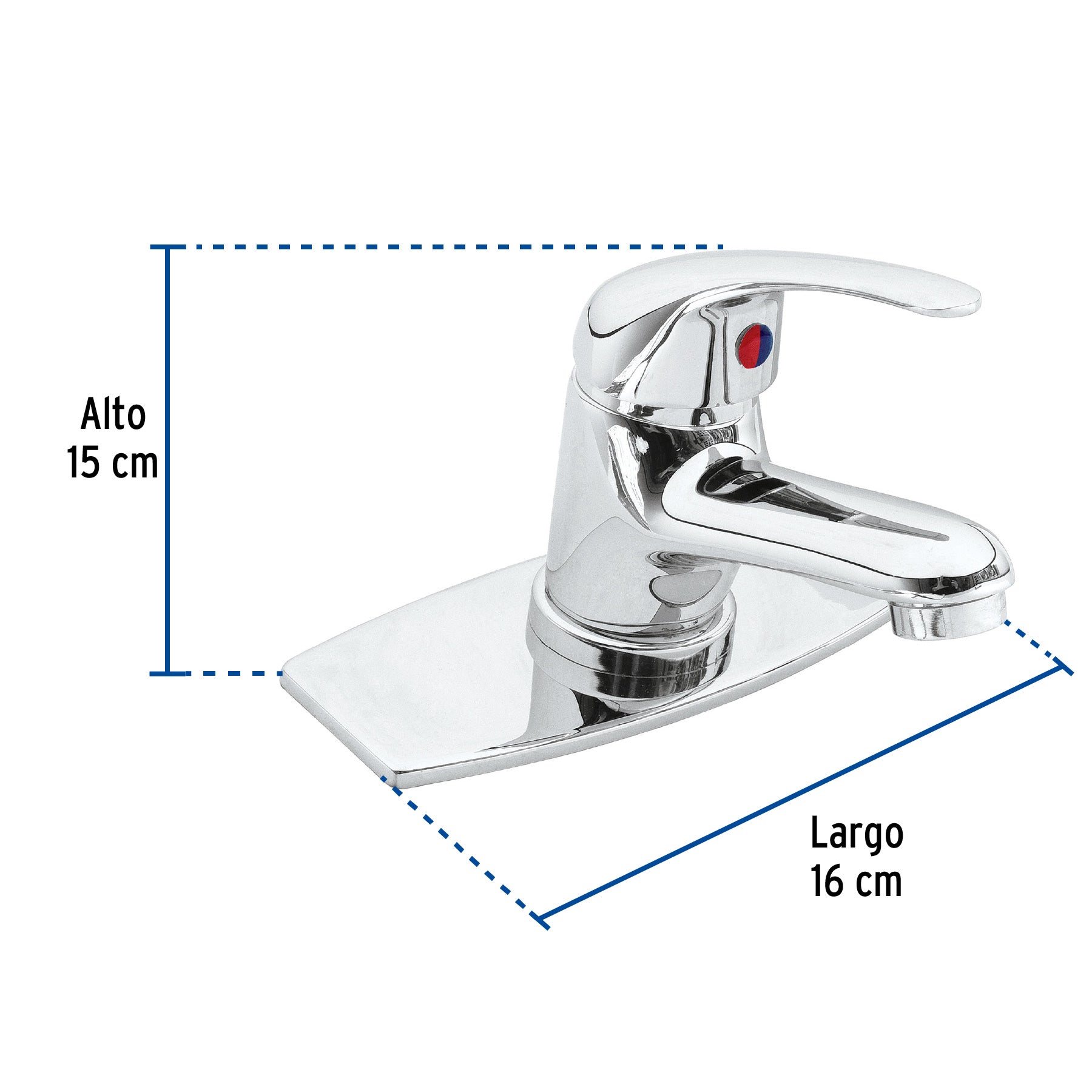 Monomando lavabo cromo, AQUA