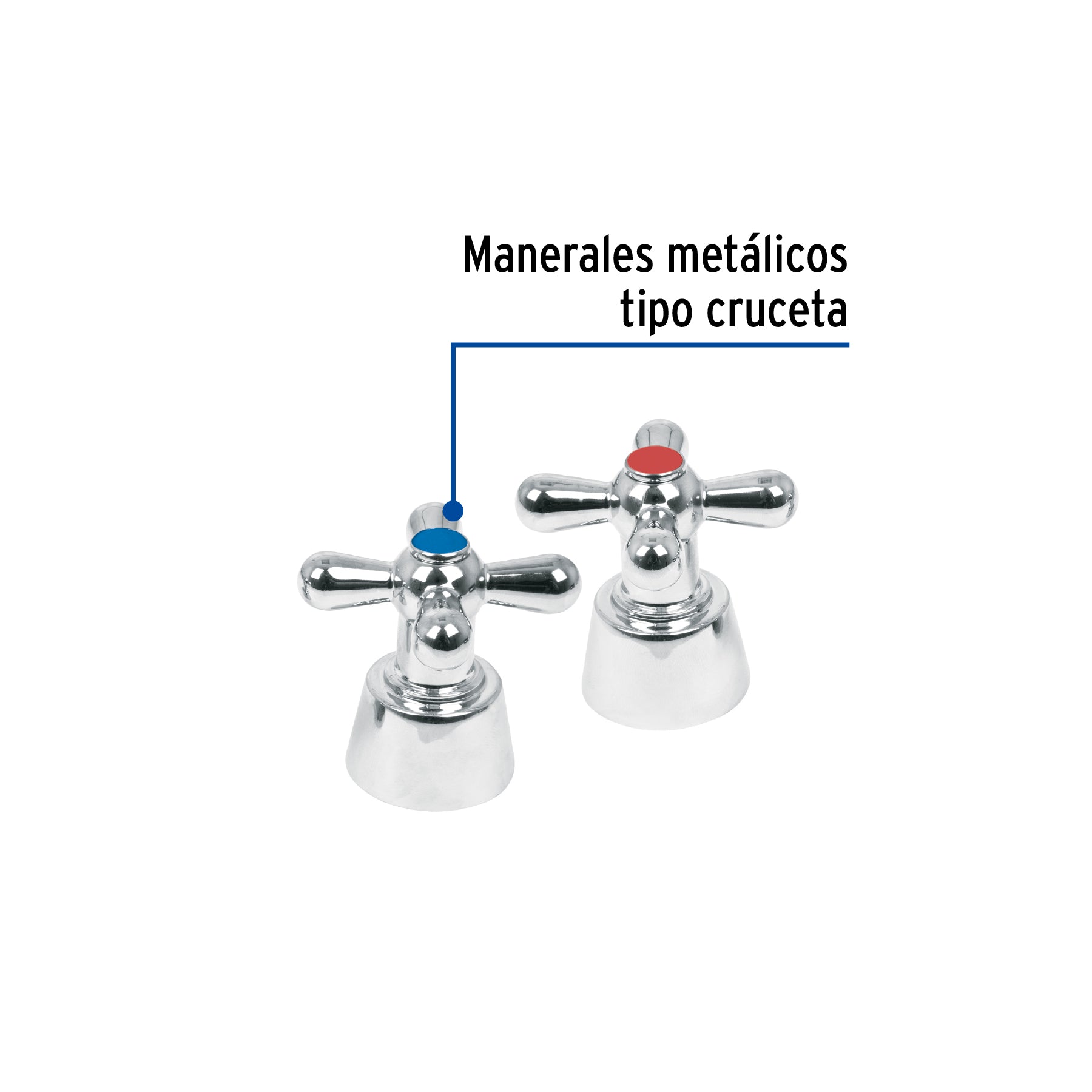 Juego de manerales de cruceta p/lav-fregadero, cromo, AQUA