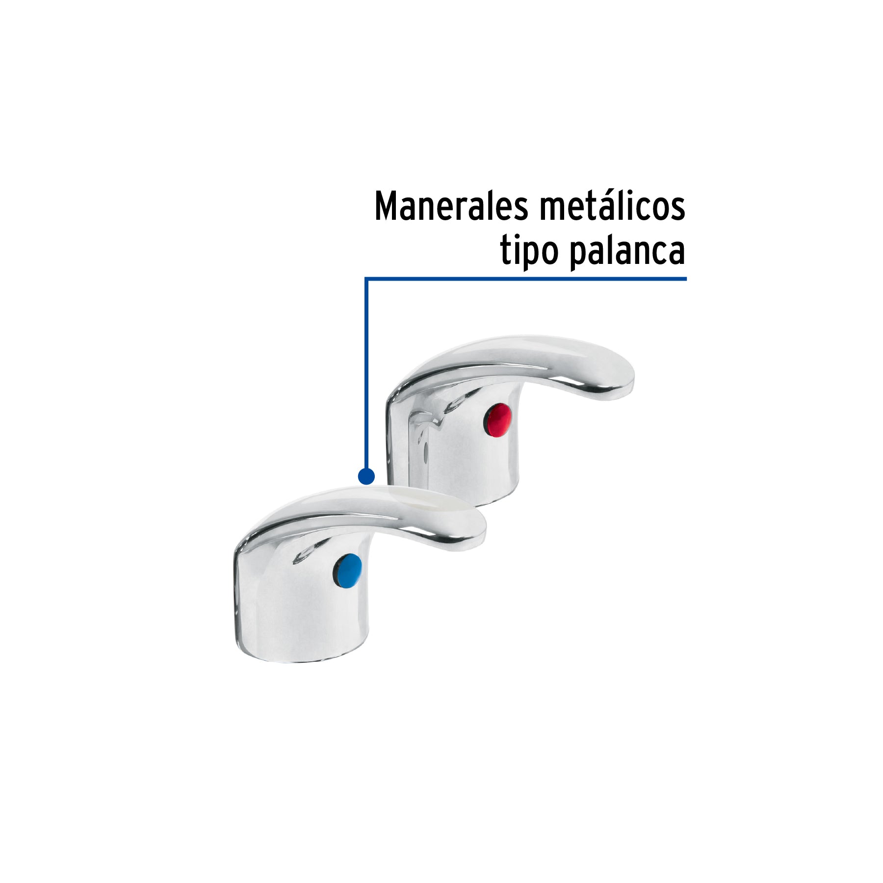 Juego de manerales de palanca p/lav-fregadero, cromo, AQUA