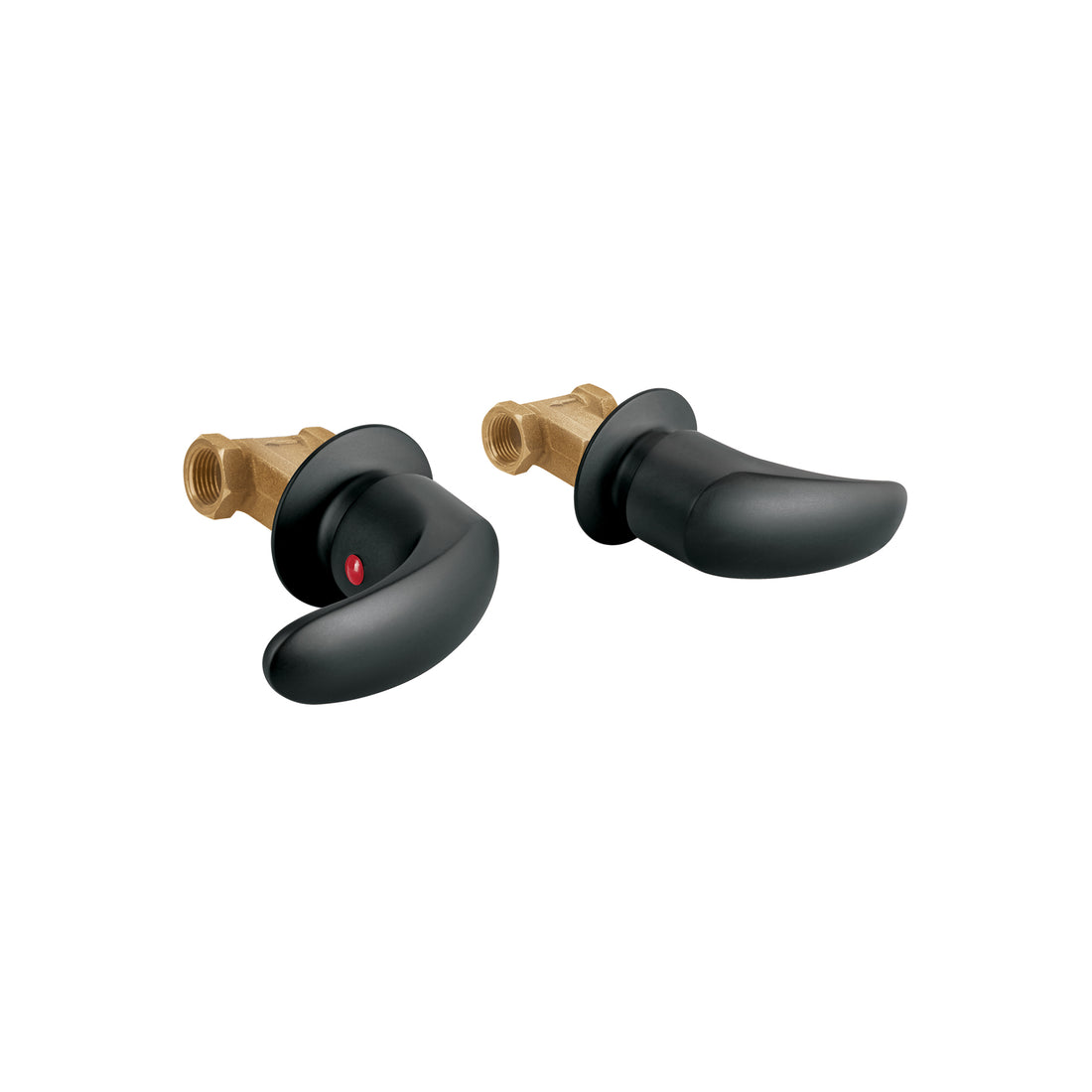 Juego de manerales de palanca para regadera, negro mate AQUA