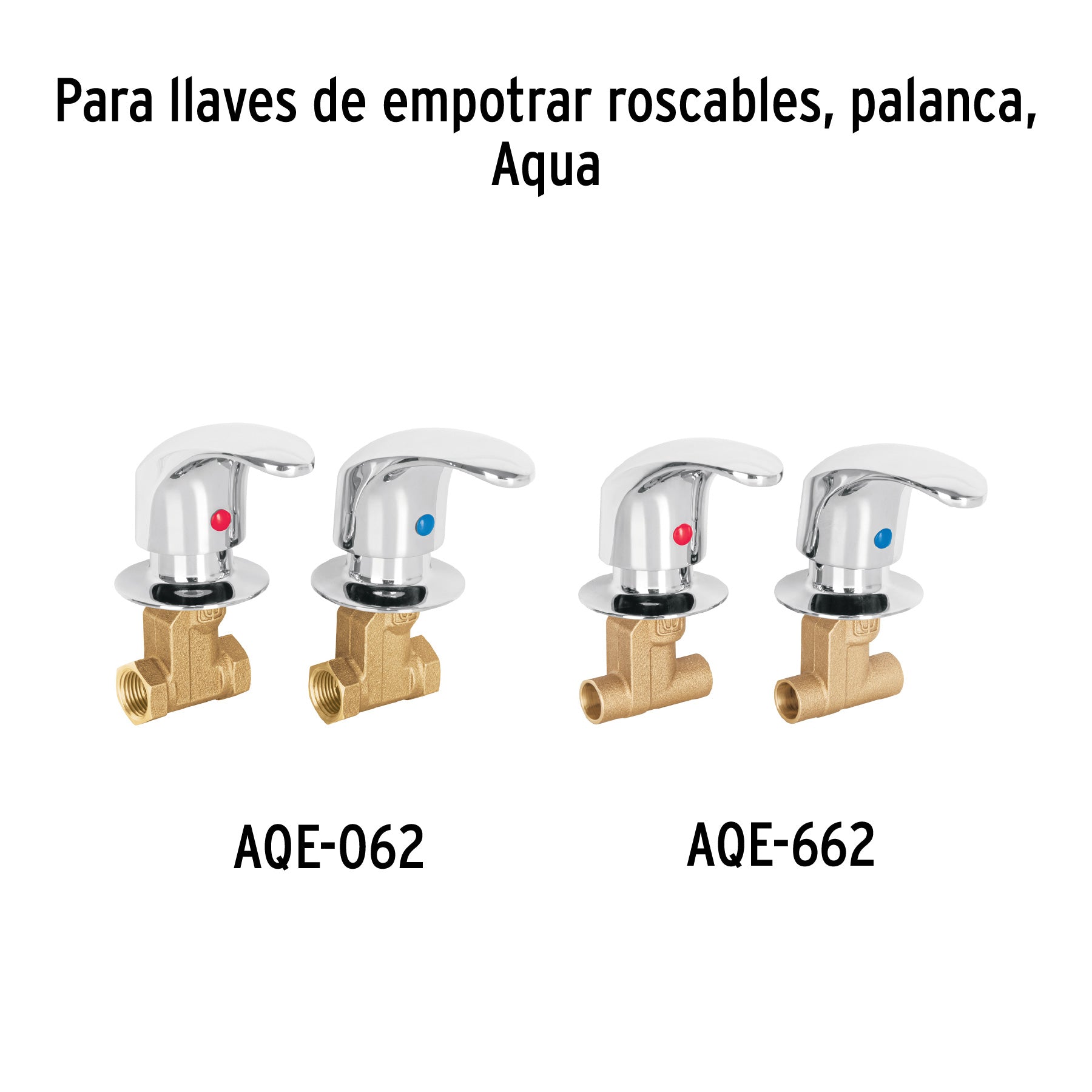 Juego de manerales de palanca para regadera, negro mate AQUA