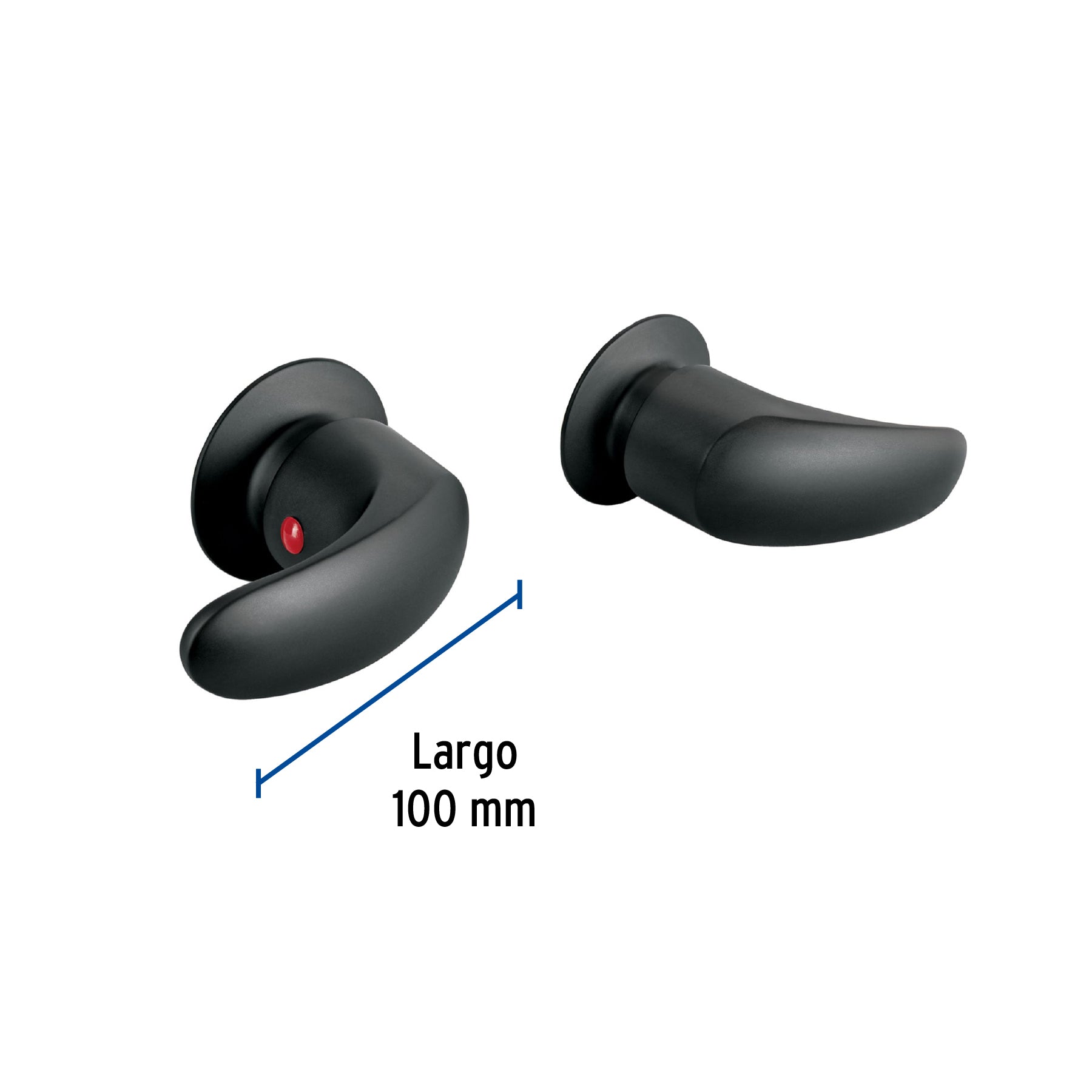 Juego de manerales de palanca para regadera, negro mate AQUA