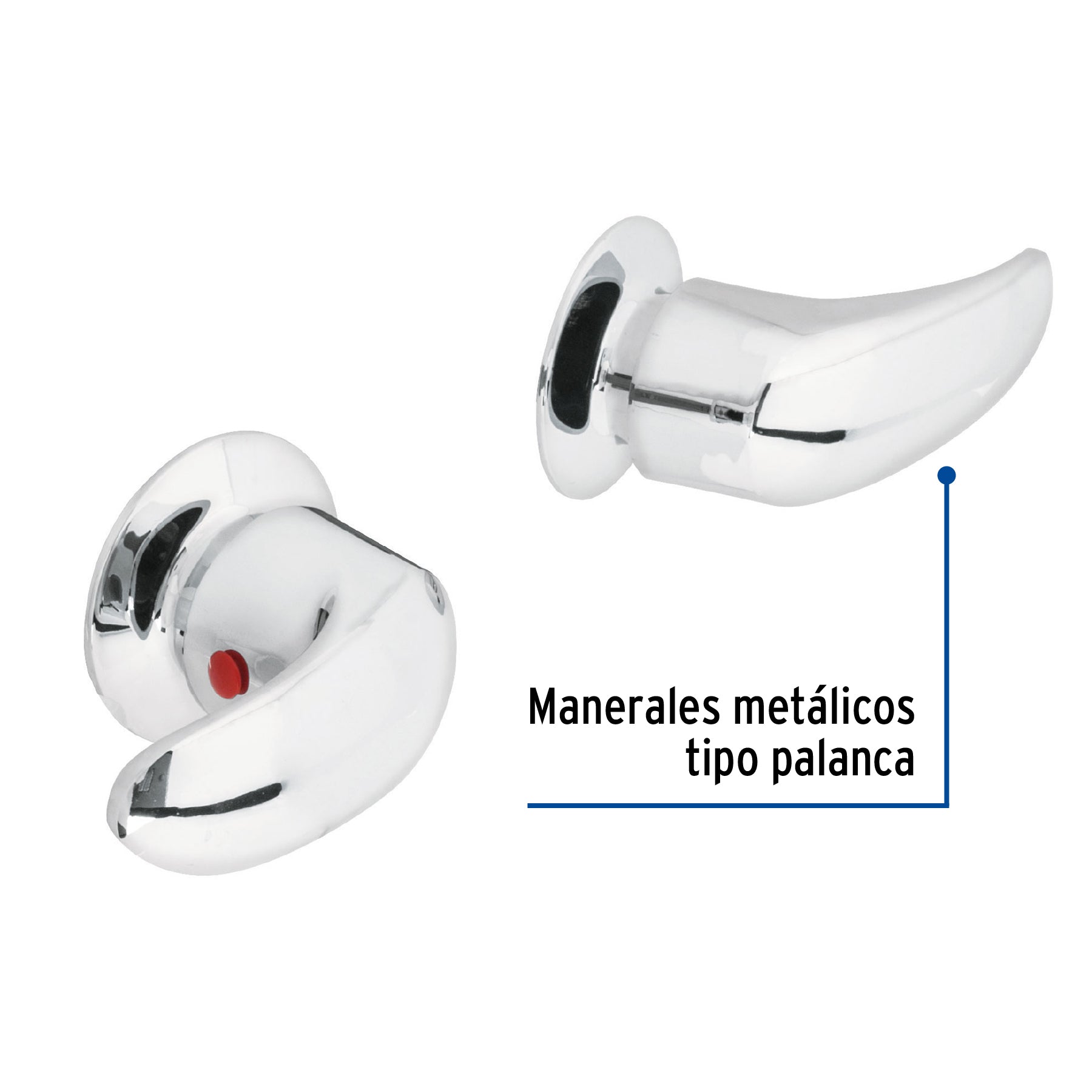 Juego de manerales de palanca para regadera, cromo, AQUA