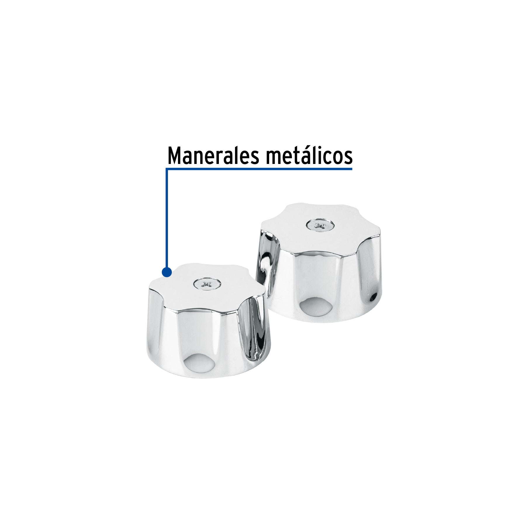 Juego de manerales hexagonales p/lav-fregadero, cromo, AQUA