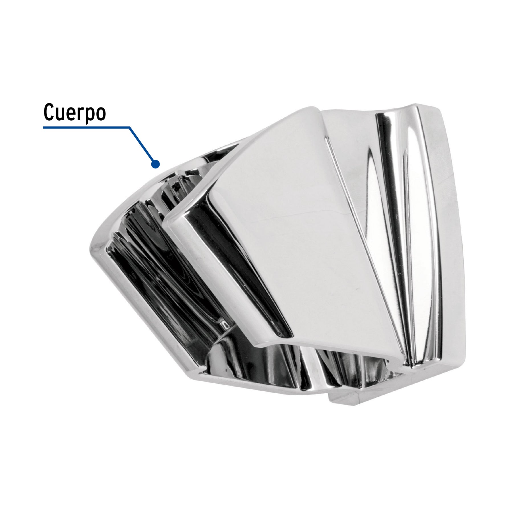 Soporte a pared, cromo, FOSET RIVIERA