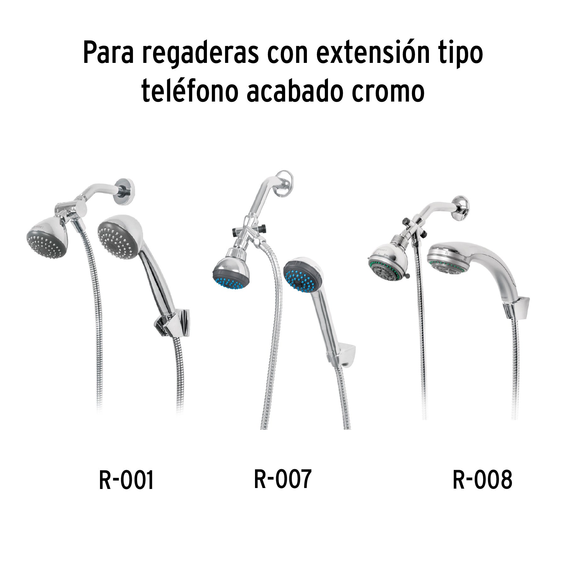 Manguera plástica de 1.5 m para regadera, FOSET AQUA
