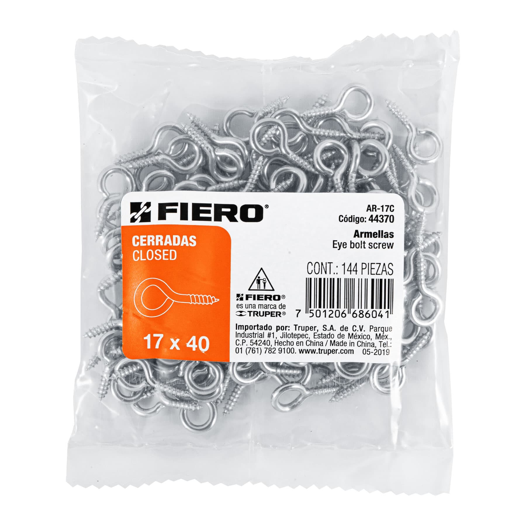 Bolsa con 144 armellas cerradas de 17 x 40, FIERO
