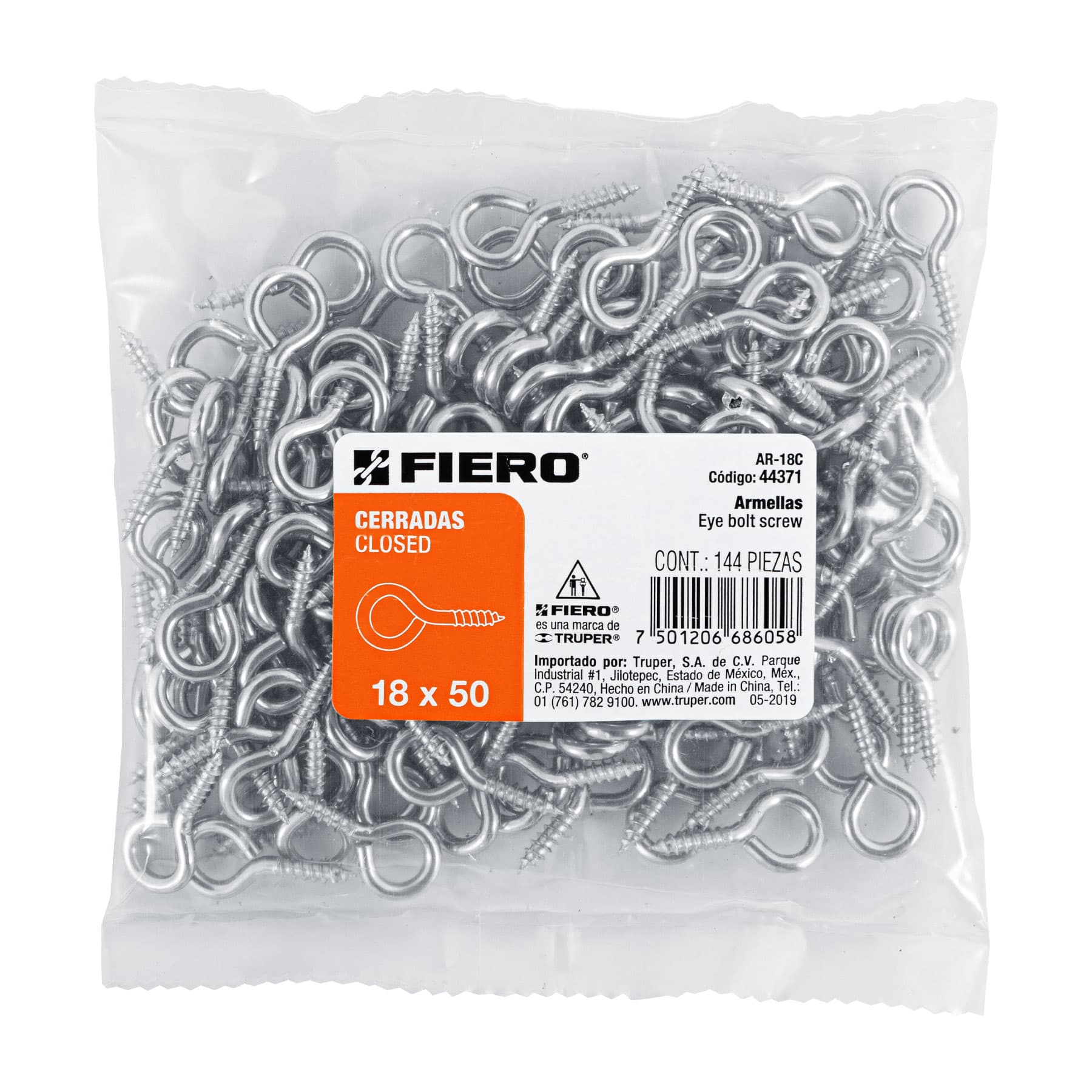 Bolsa con 144 armellas cerradas de 18 x 50, FIERO