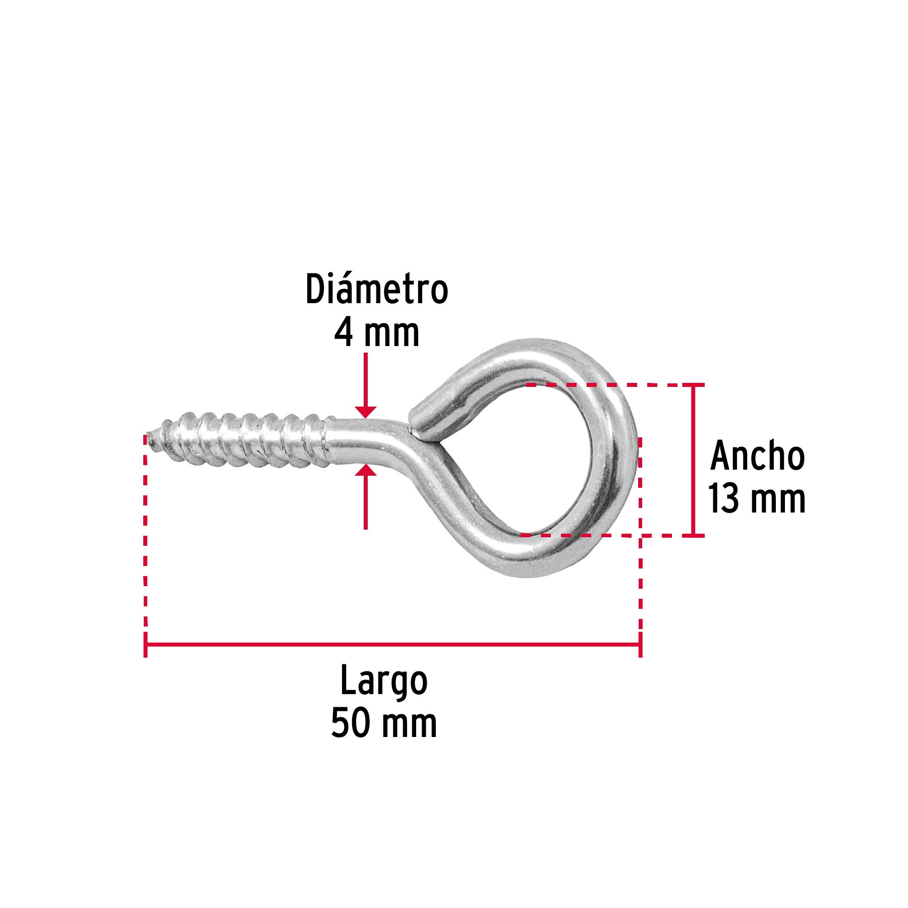 Blíster con 4 armellas cerradas de 21 x 80, FIERO
