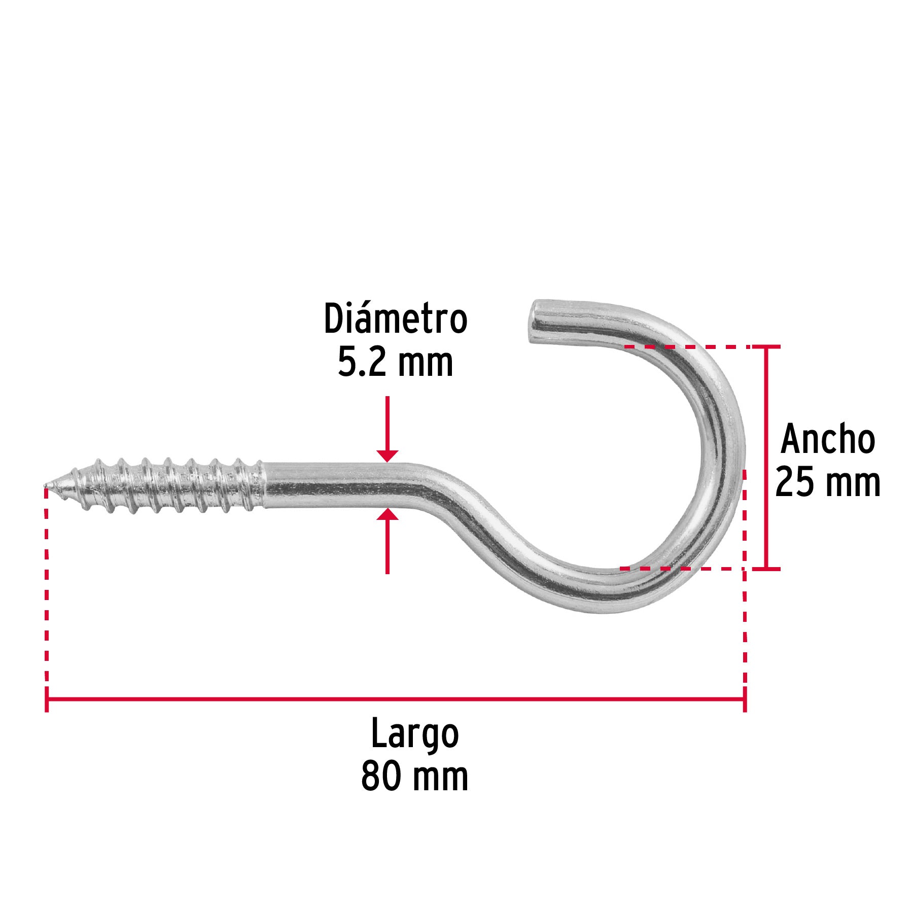 Blíster con 2 armellas abiertas de 23 x 110, FIERO