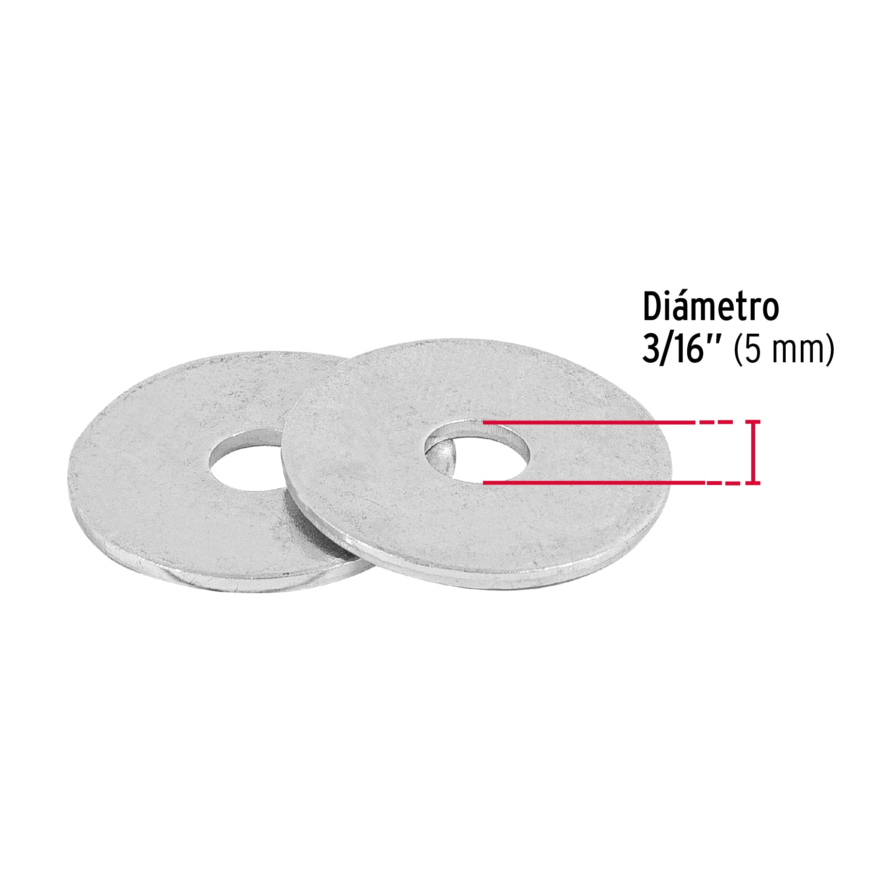 Blíster con 35 arandelas planas de 3/16", FIERO