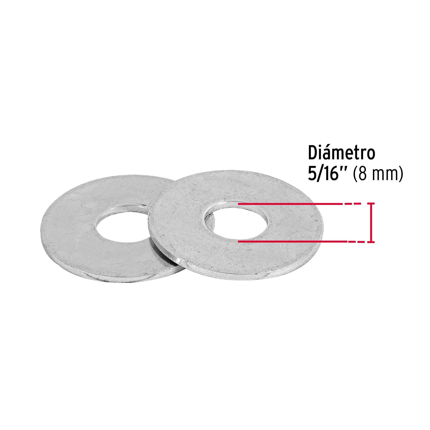 Bolsa de 1 kilo arandelas planas galvanizadas 5/16", FIERO
