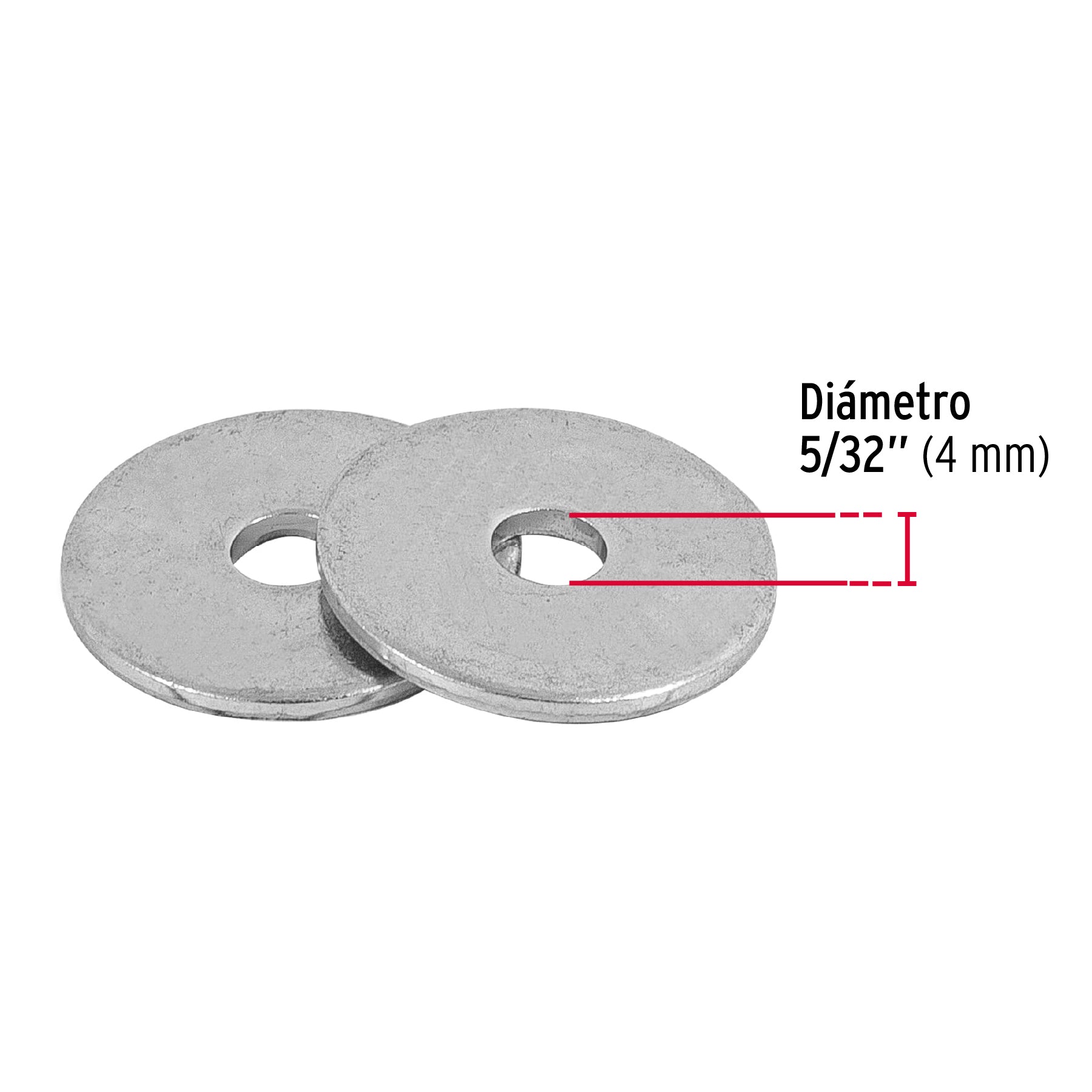 Bolsa de 1 kilo arandelas planas galvanizadas 5/32", FIERO