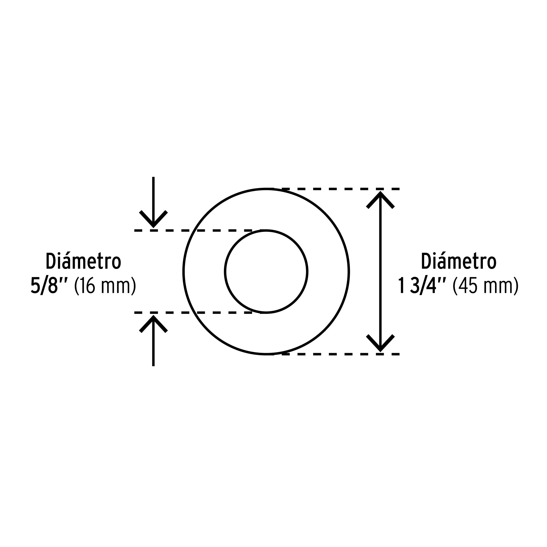 Bolsa de 1 kilo arandelas planas galvanizadas 5/8", FIERO