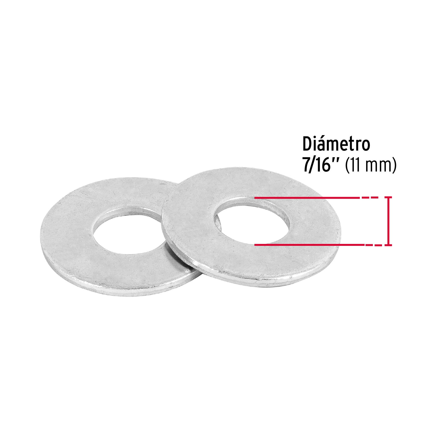 Bolsa de 1 kilo arandelas planas galvanizadas 7/16", FIERO