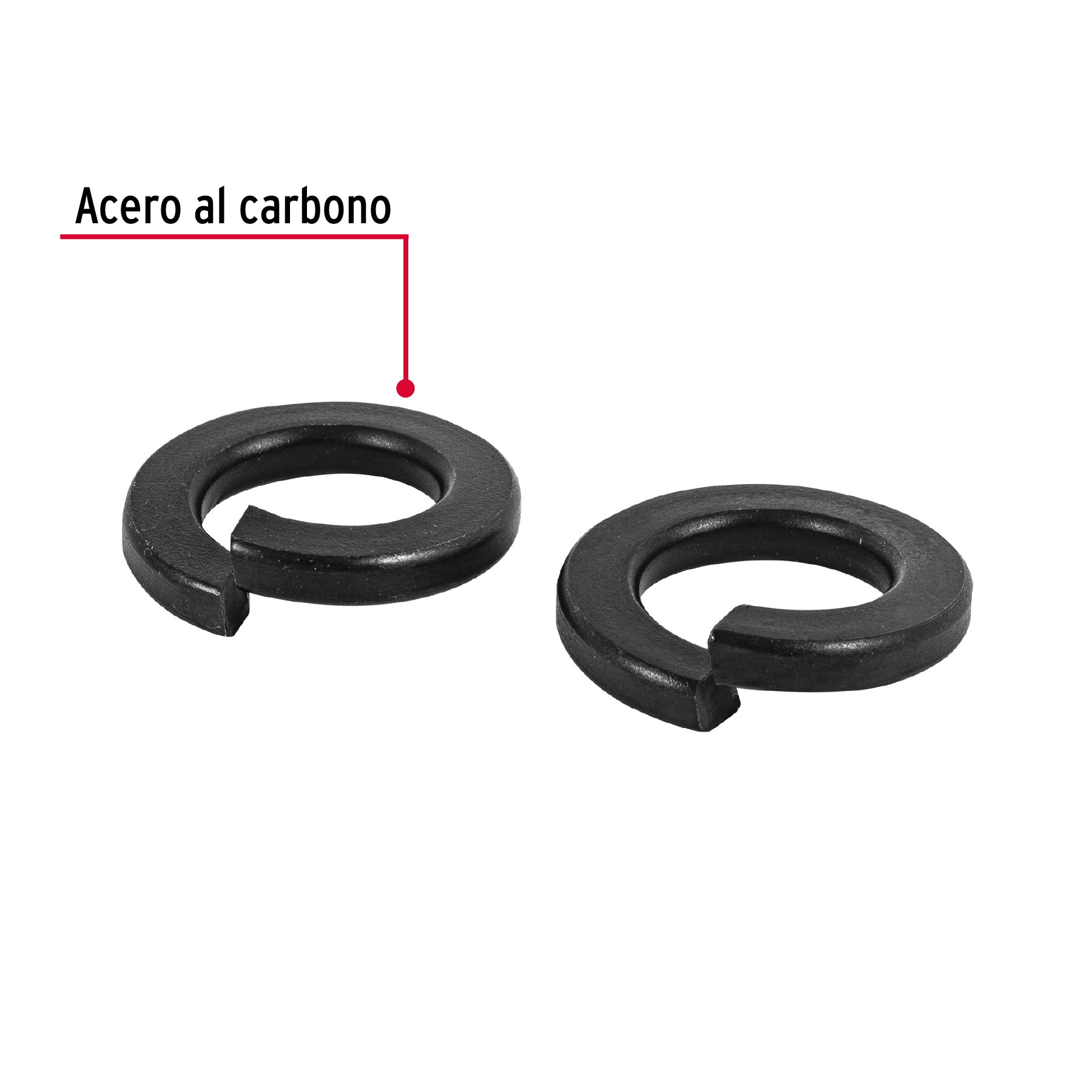 Bolsa con 100 arandelas de presión de 1/2", FIERO
